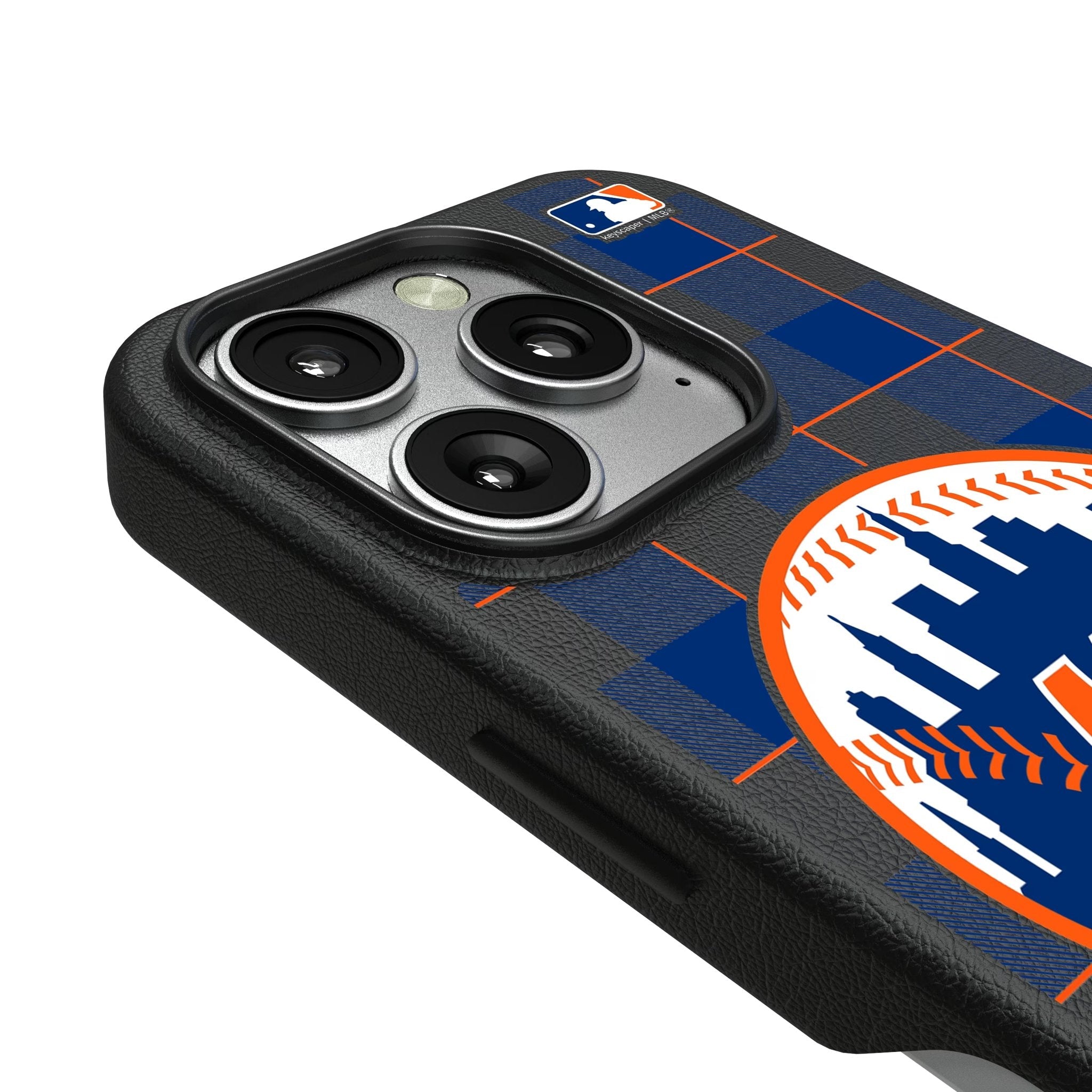 New York Mets Plaid MagSafe Compatible Phone Case for Apple iPhone 3