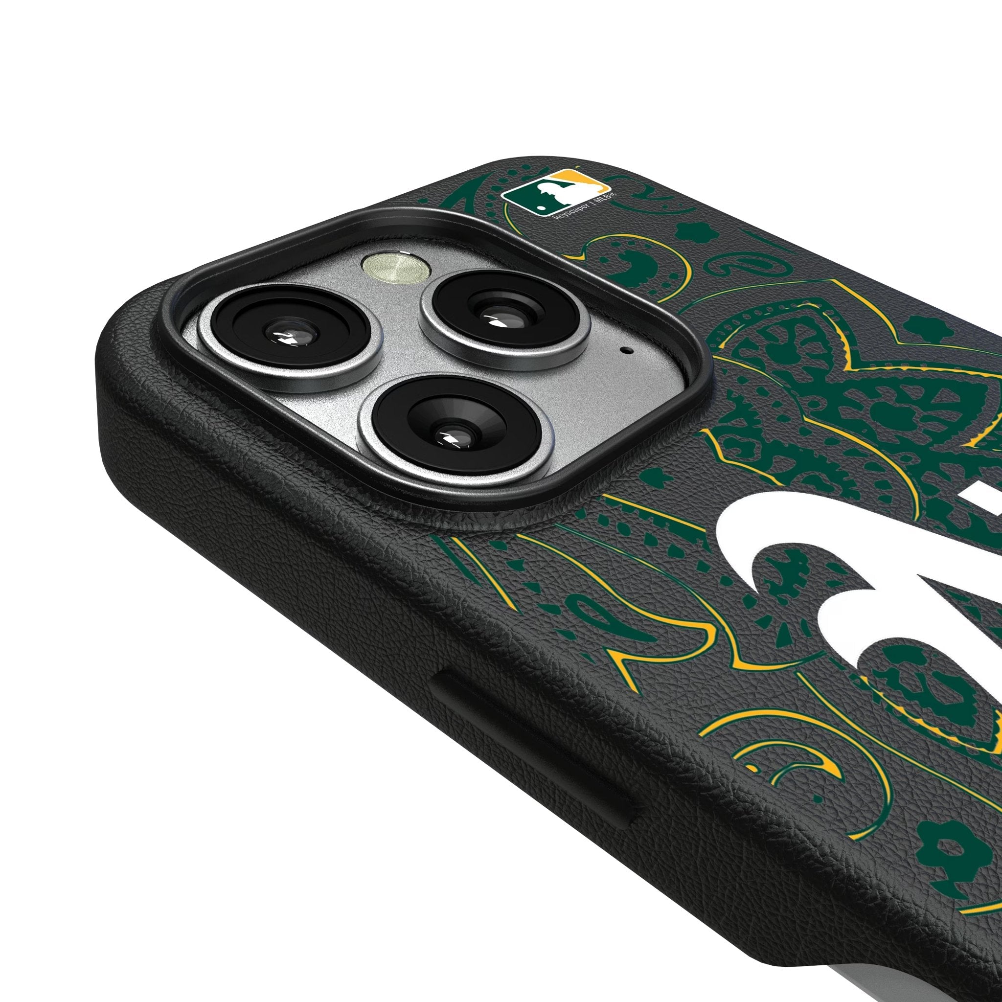 Oakland Athletics Paisley MagSafe Compatible Phone Case for Apple iPhone 3