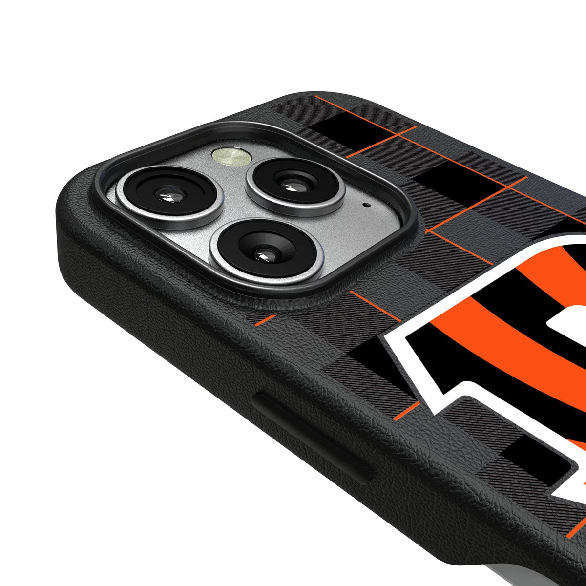 Cincinnati Bengals Plaid MagSafe Compatible Phone Case for Apple iPhone 3