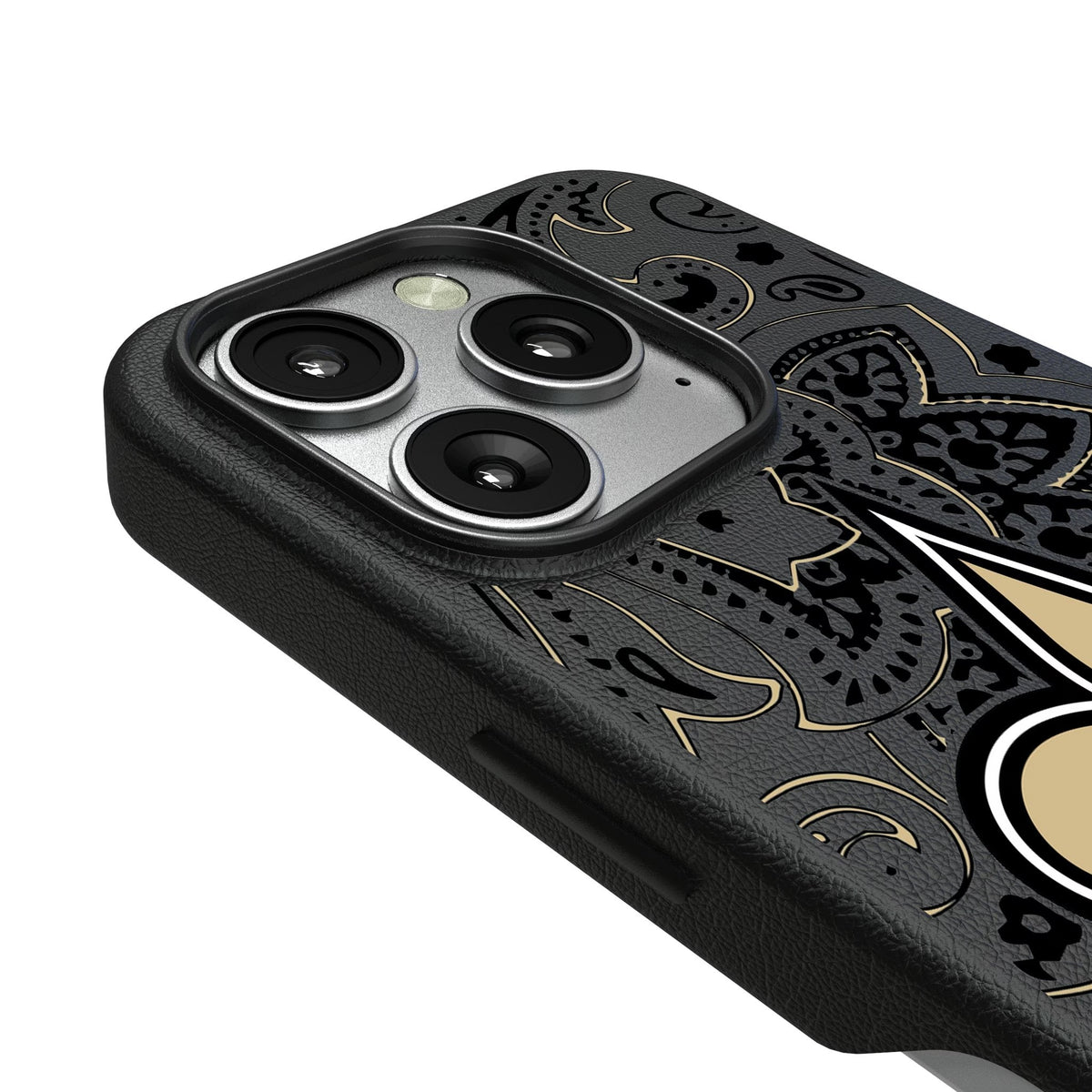New Orleans Saints Paisley MagSafe Compatible Phone Case for Apple iPhone 3