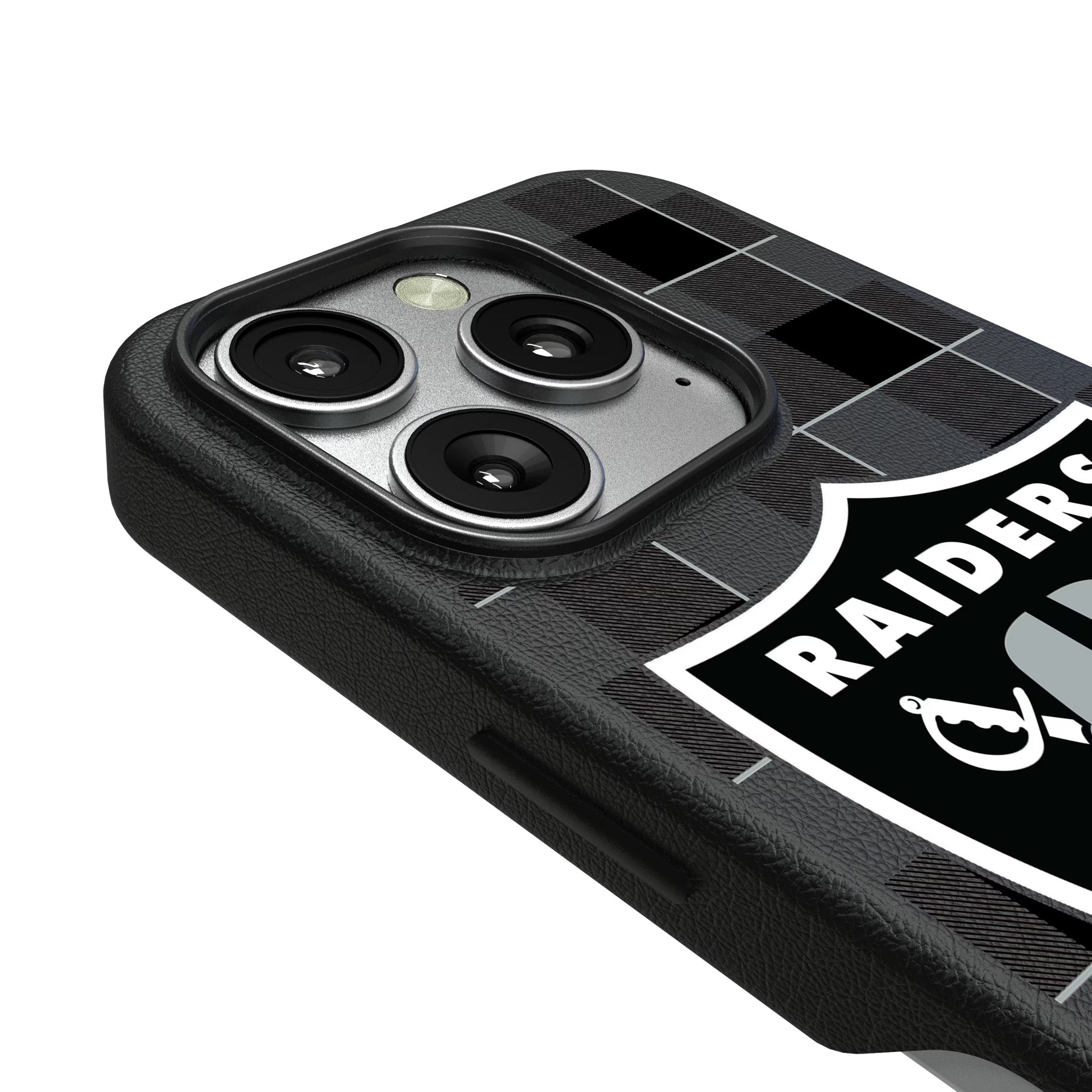 Las Vegas Raiders Plaid MagSafe Compatible Phone Case for Apple iPhone 3