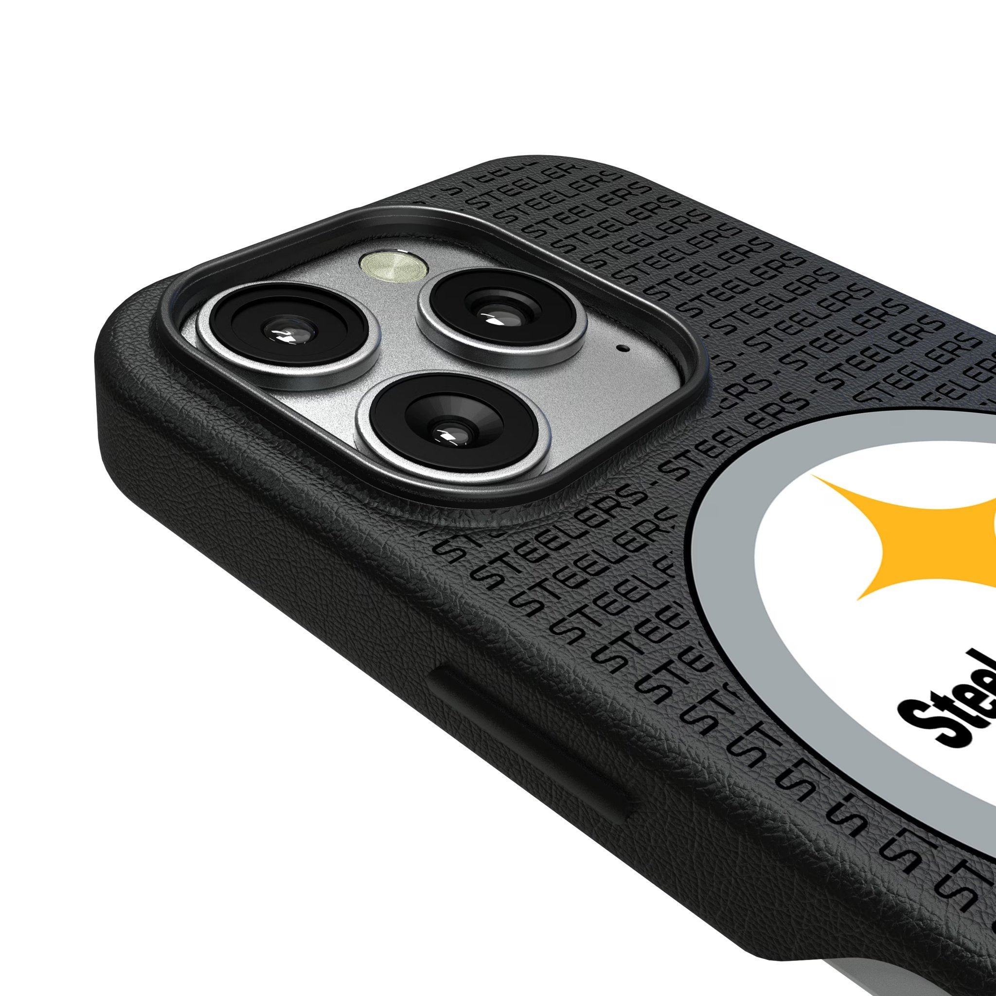 Pittsburgh Steelers Text Backdrop MagSafe Compatible Phone Case for Apple iPhone 3