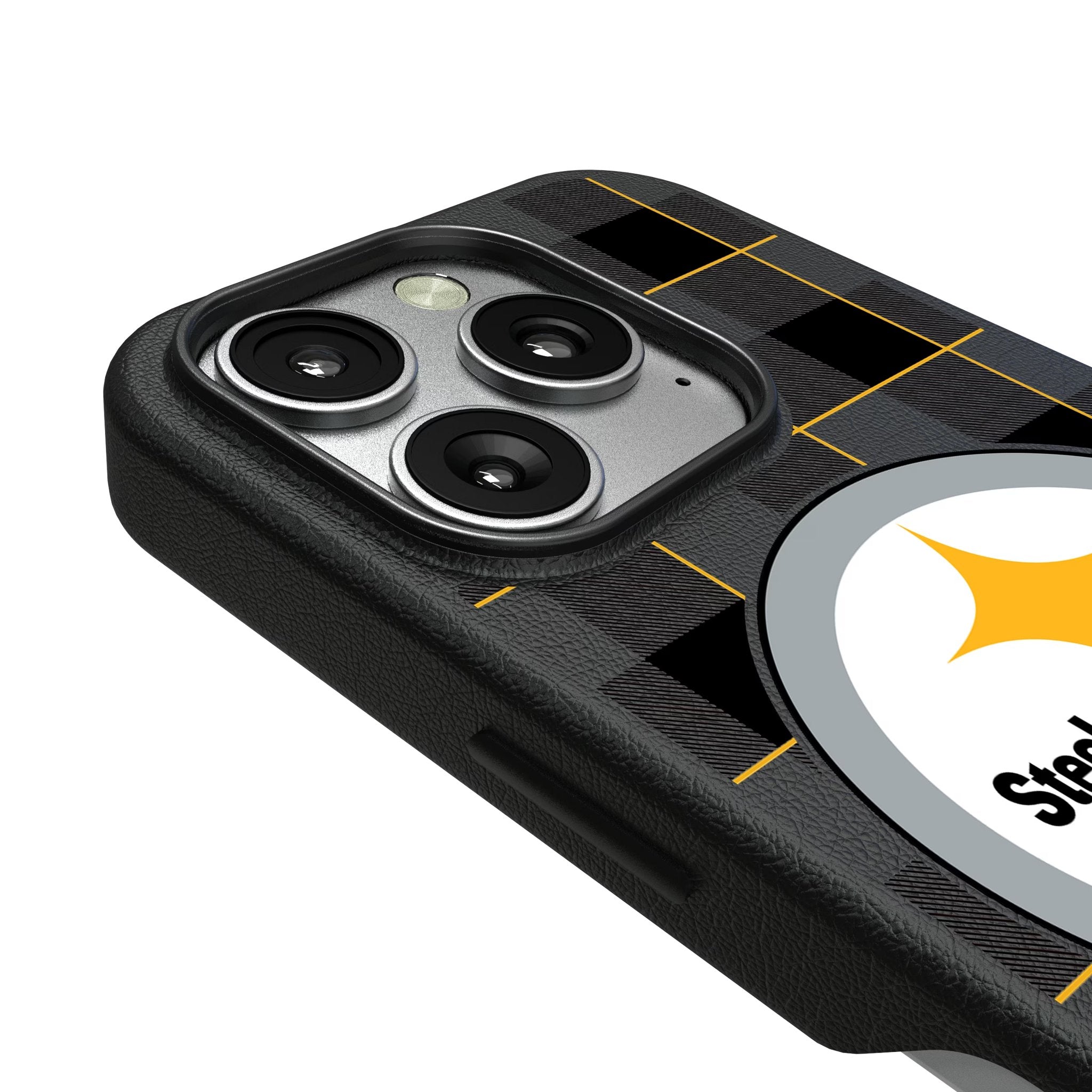 Pittsburgh Steelers Plaid MagSafe Compatible Phone Case for Apple iPhone 3