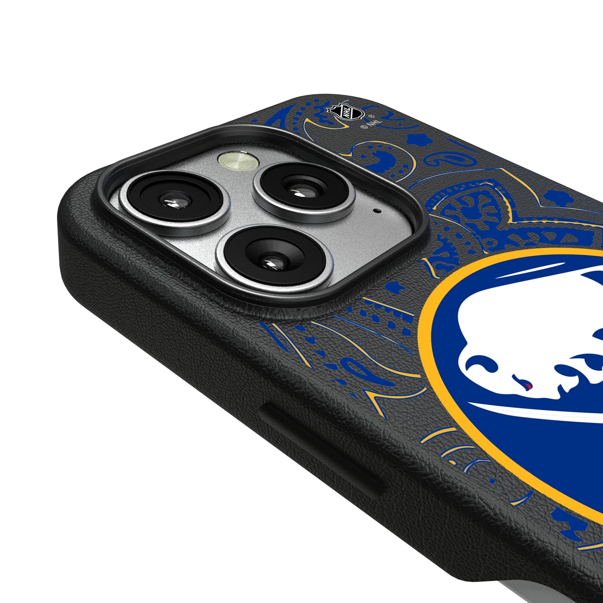Buffalo Sabres Paisley MagSafe Compatible Phone Case for Apple iPhone 3