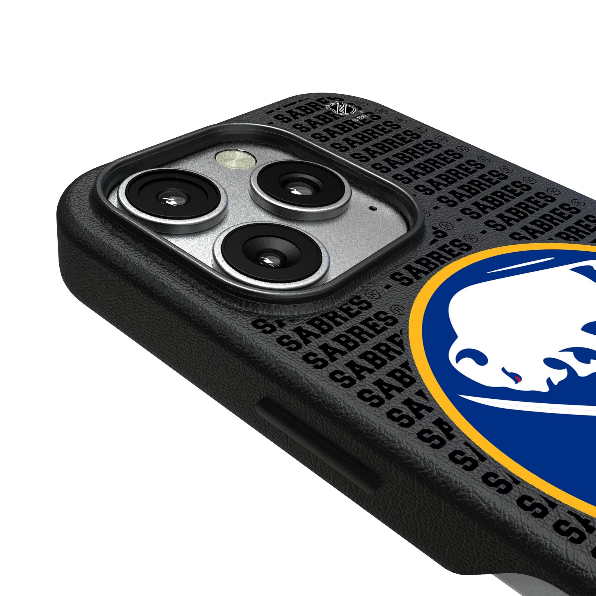 Buffalo Sabres Text Backdrop MagSafe Compatible Phone Case for Apple iPhone 3