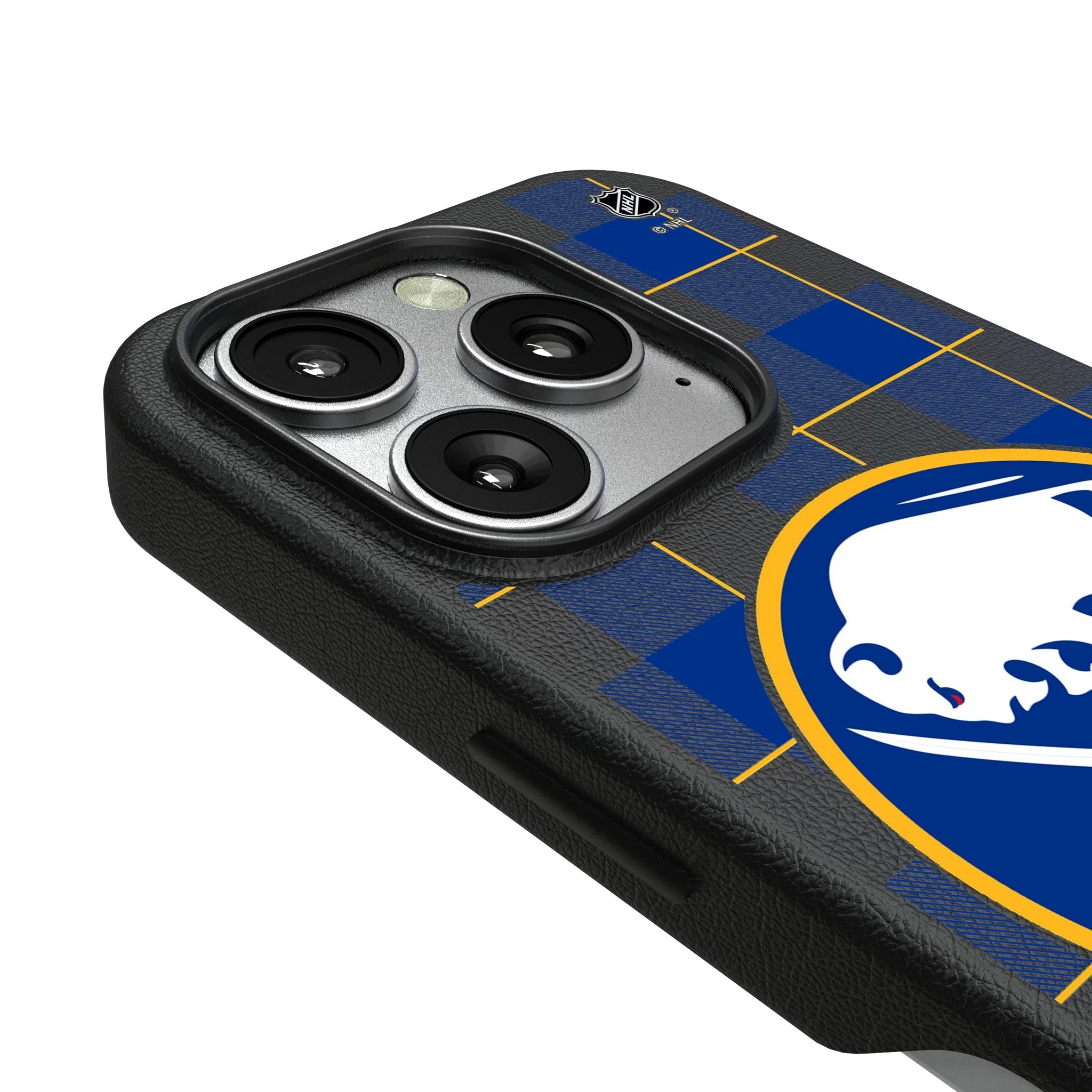 Buffalo Sabres Plaid MagSafe Compatible Phone Case for Apple iPhone 3