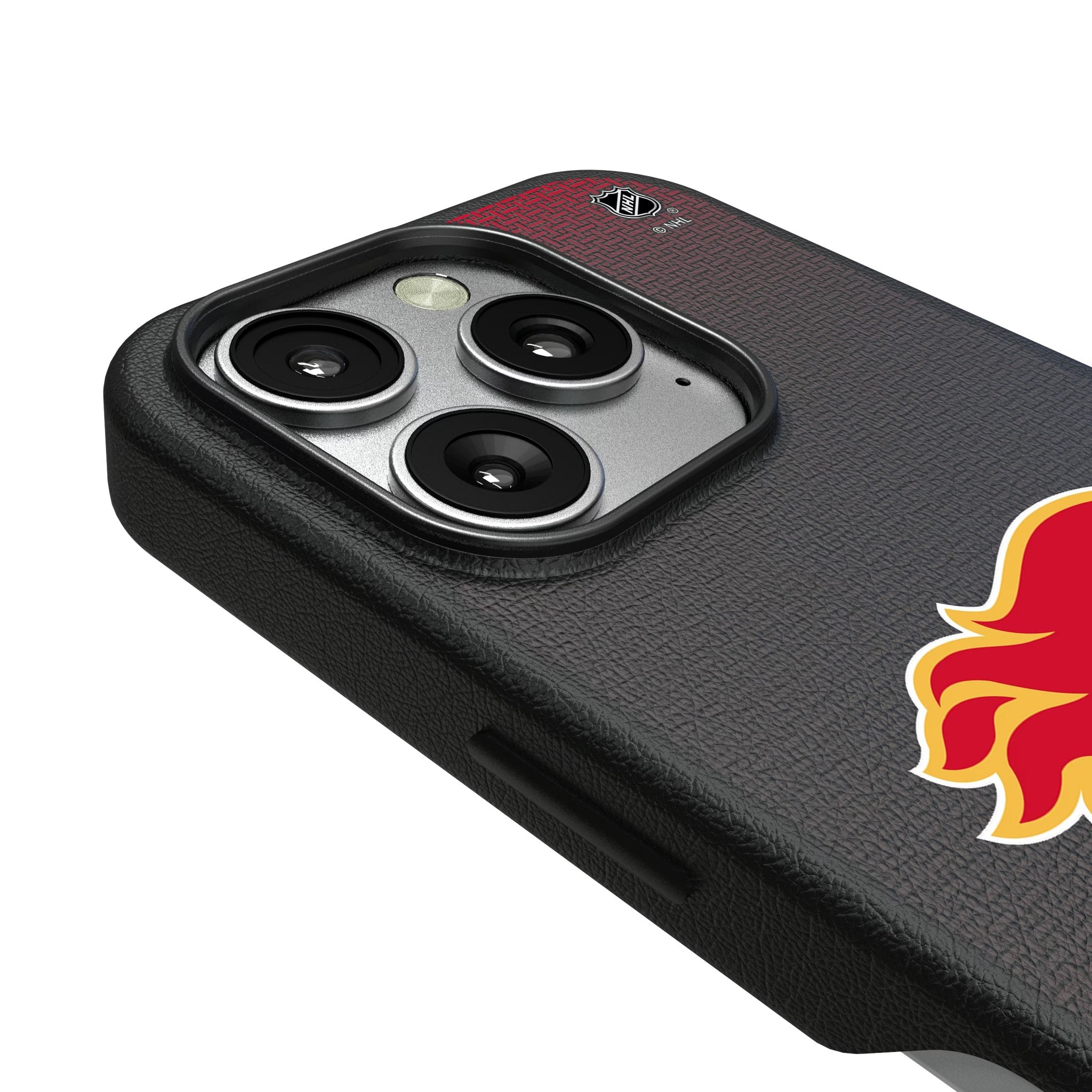 Calgary Flames Linen MagSafe Compatible Phone Case for Apple iPhone 3