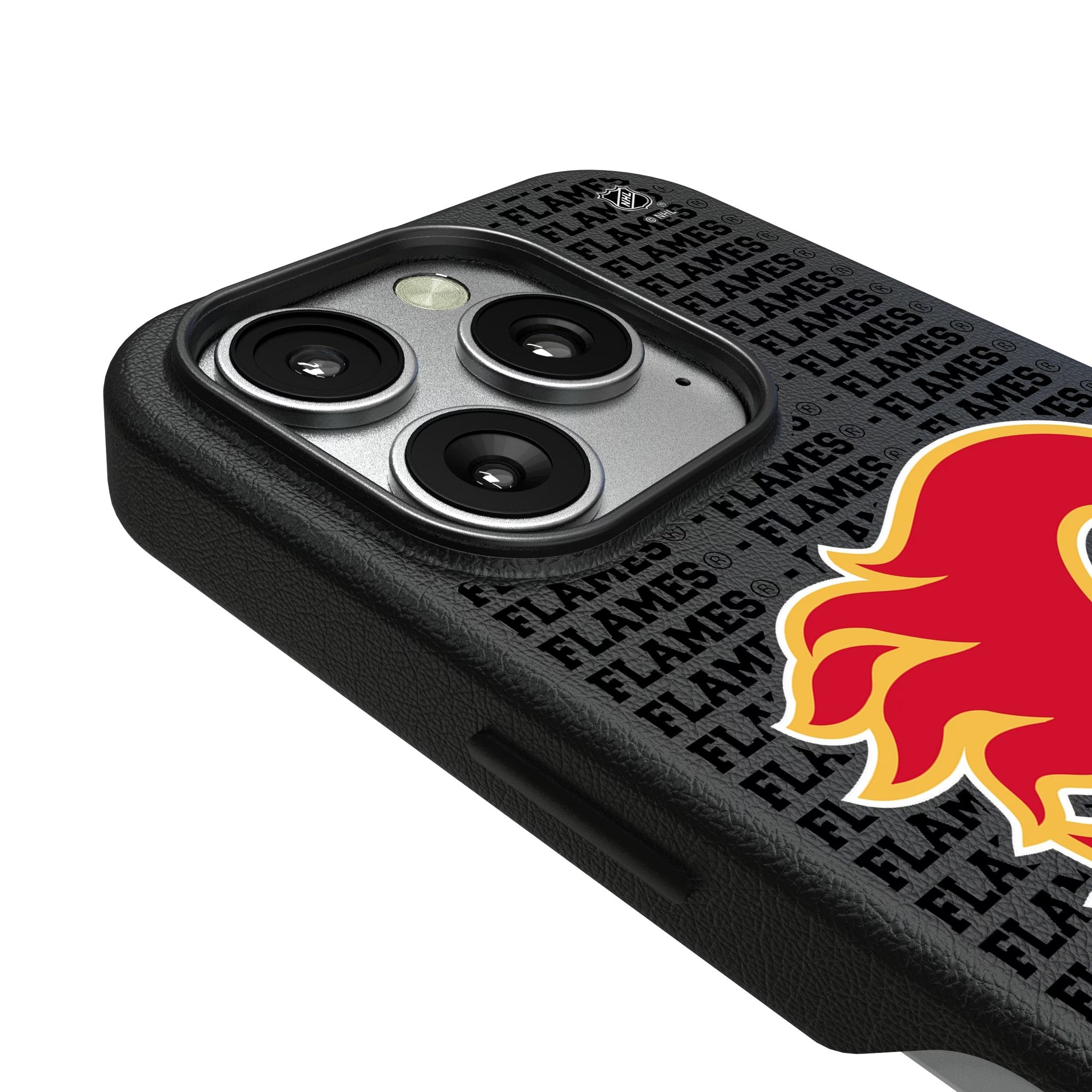 Calgary Flames Text Backdrop MagSafe Compatible Phone Case for Apple iPhone 3