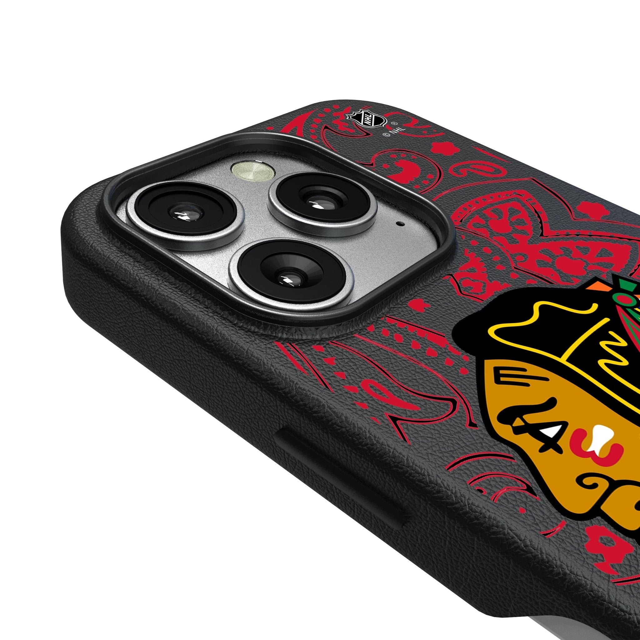 Chicago Blackhawks Paisley MagSafe Compatible Phone Case for Apple iPhone 3
