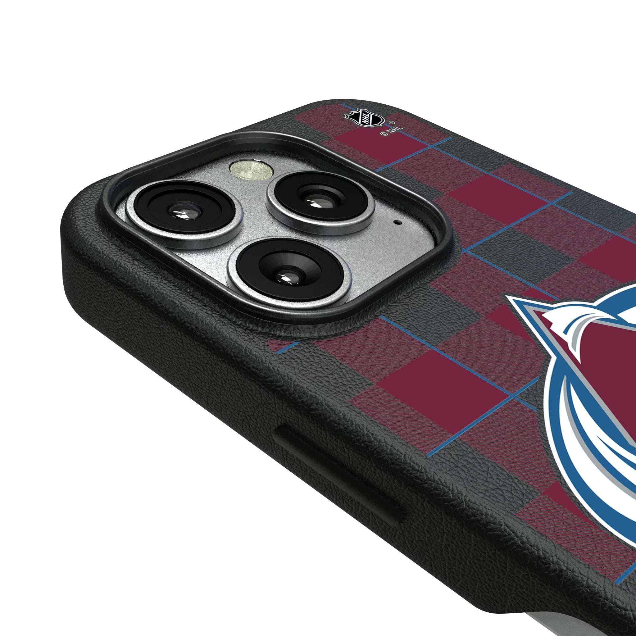 Colorado Avalanche Plaid MagSafe Compatible Phone Case for Apple iPhone 3