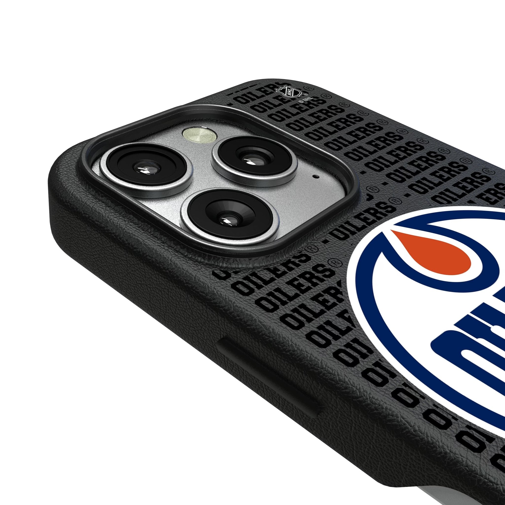 Edmonton Oilers Text Backdrop MagSafe Compatible Phone Case for Apple iPhone 3