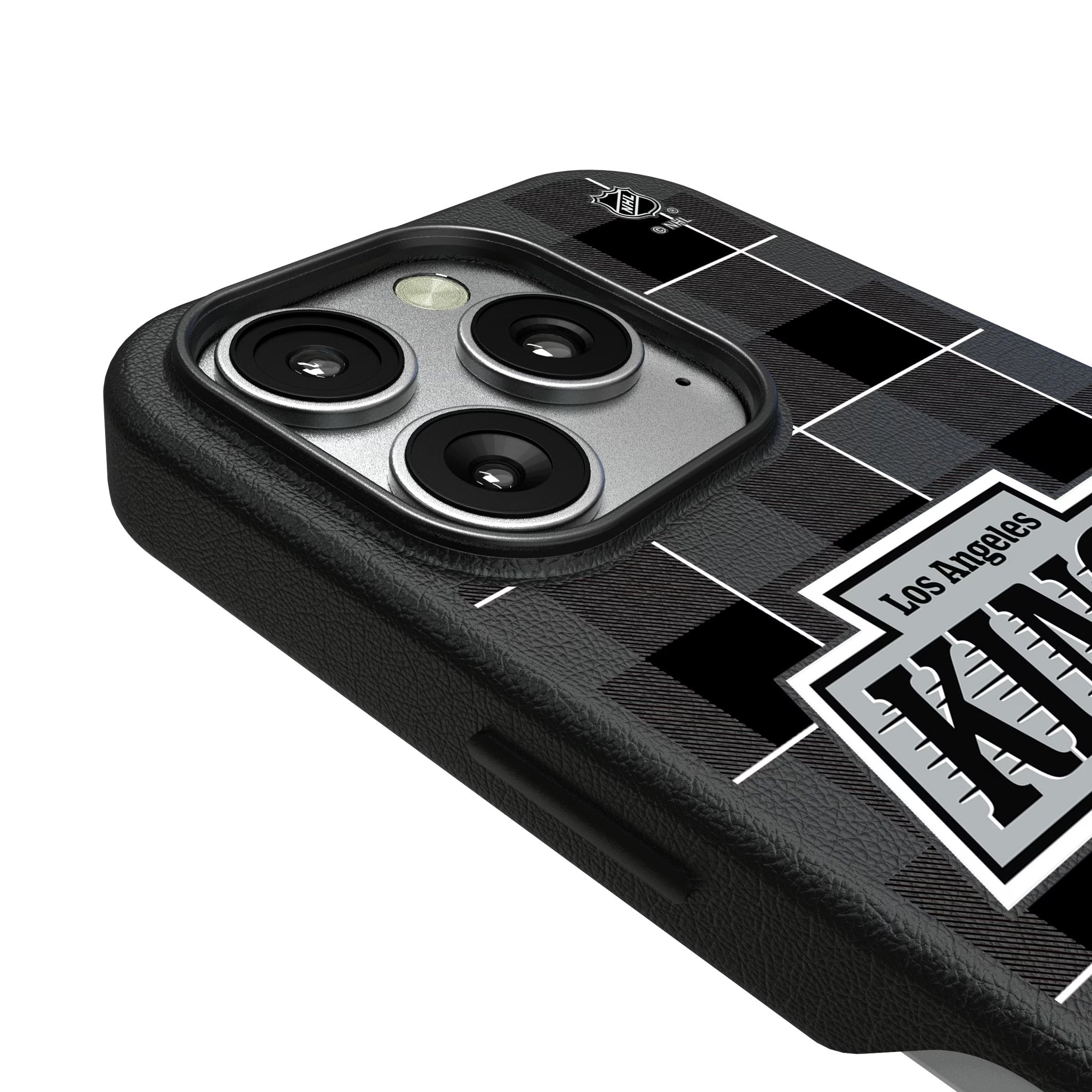 LA Kings Plaid MagSafe Compatible Phone Case for Apple iPhone 3