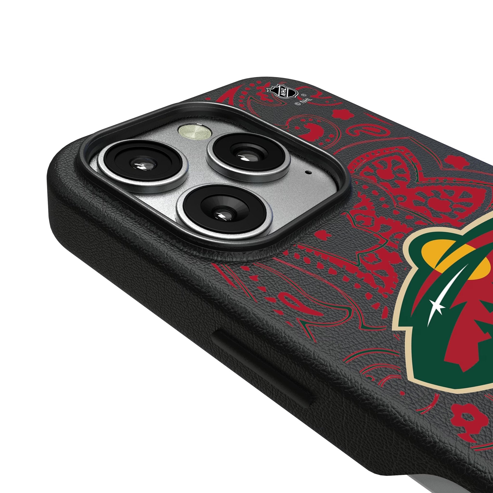 Minnesota Wild Paisley MagSafe Compatible Phone Case for Apple iPhone 3