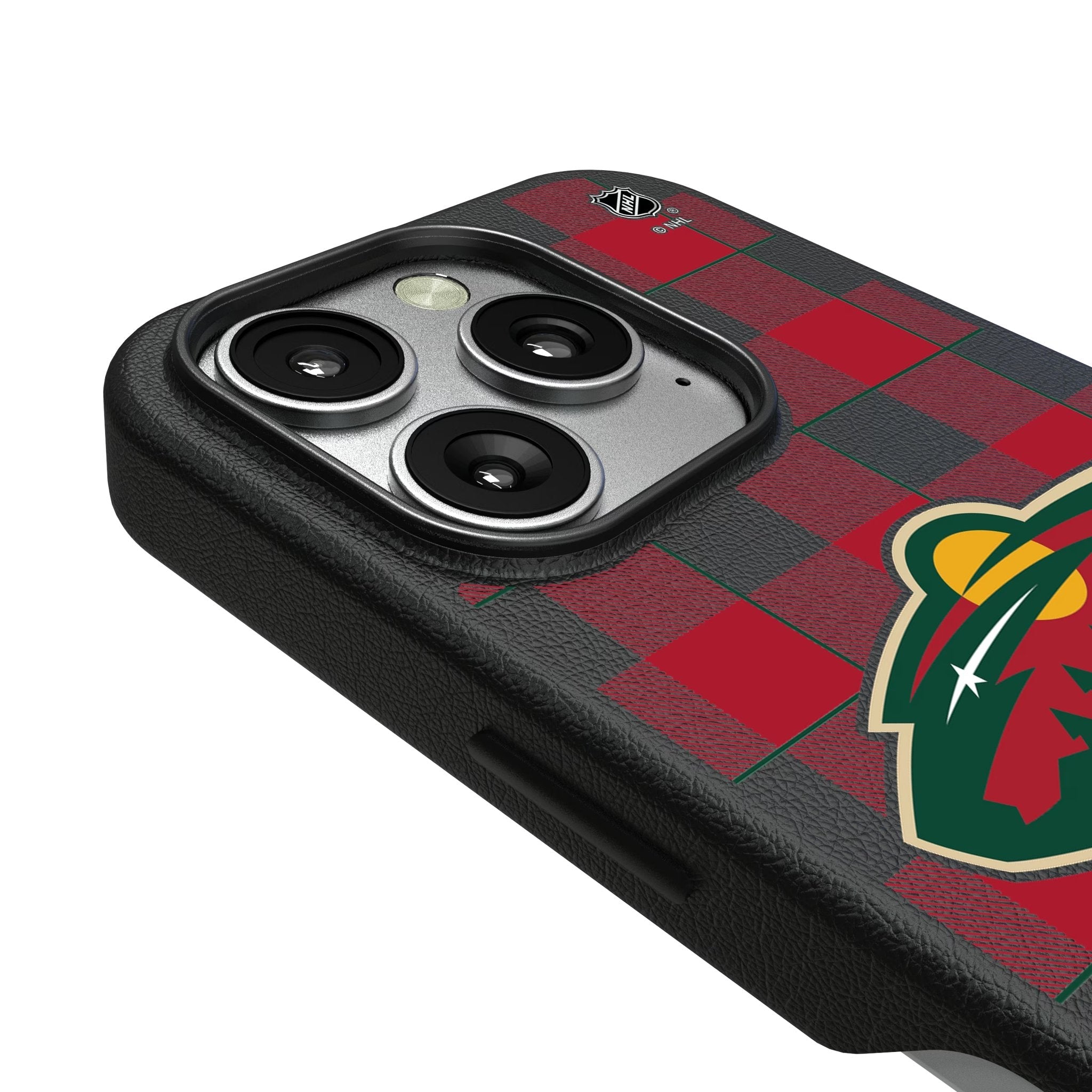 Minnesota Wild Plaid MagSafe Compatible Phone Case for Apple iPhone 3