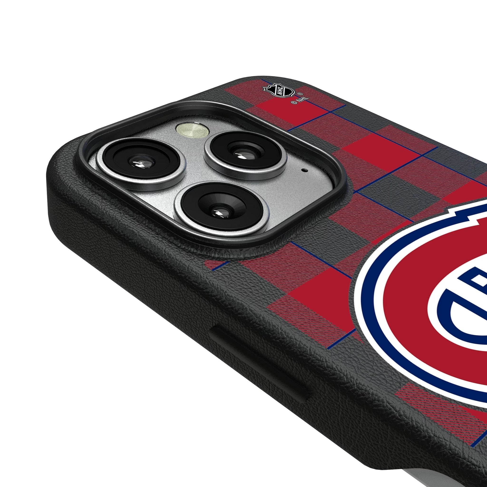 Montreal Canadiens Plaid MagSafe Compatible Phone Case for Apple iPhone 3