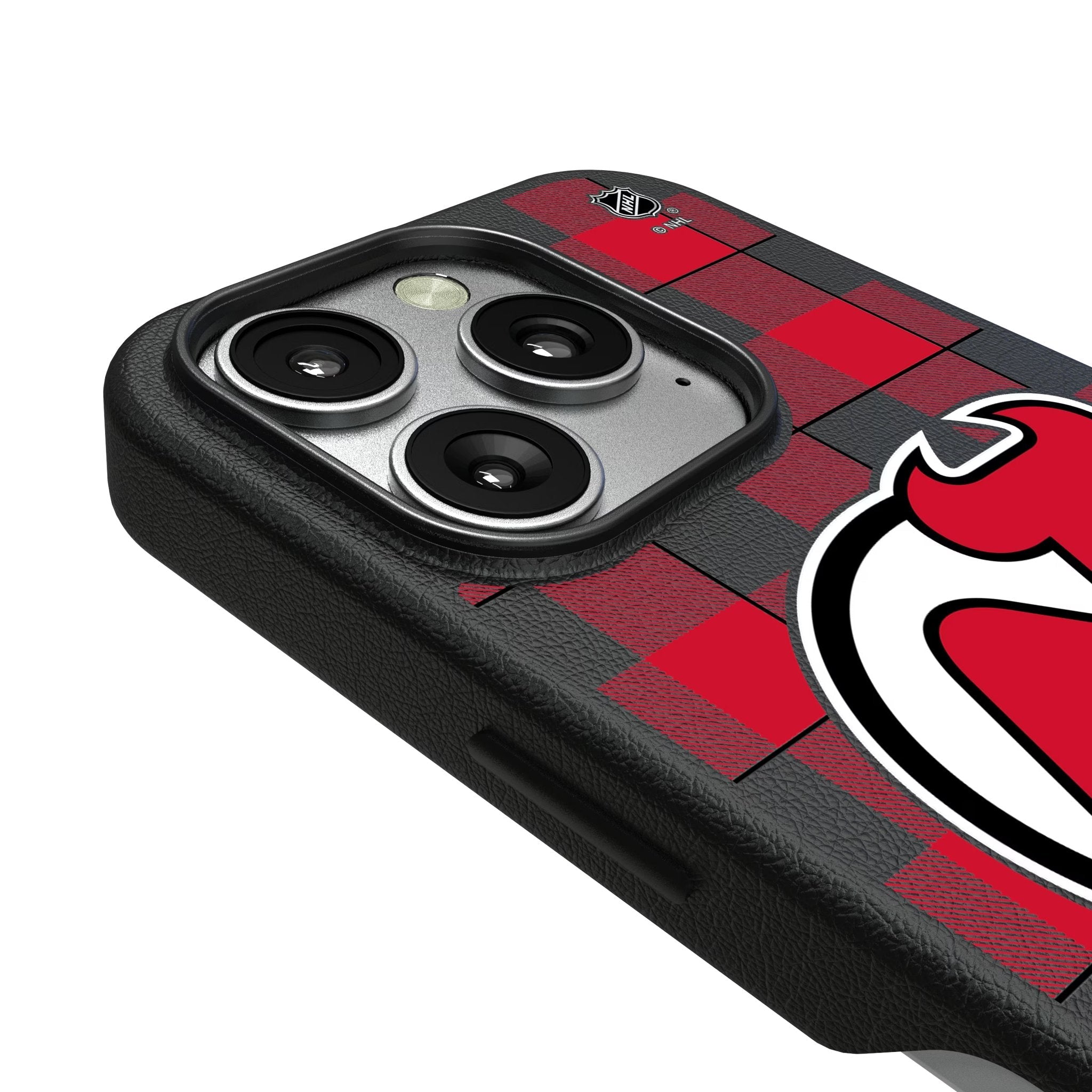 New Jersey Devils Plaid MagSafe Compatible Phone Case for Apple iPhone 3