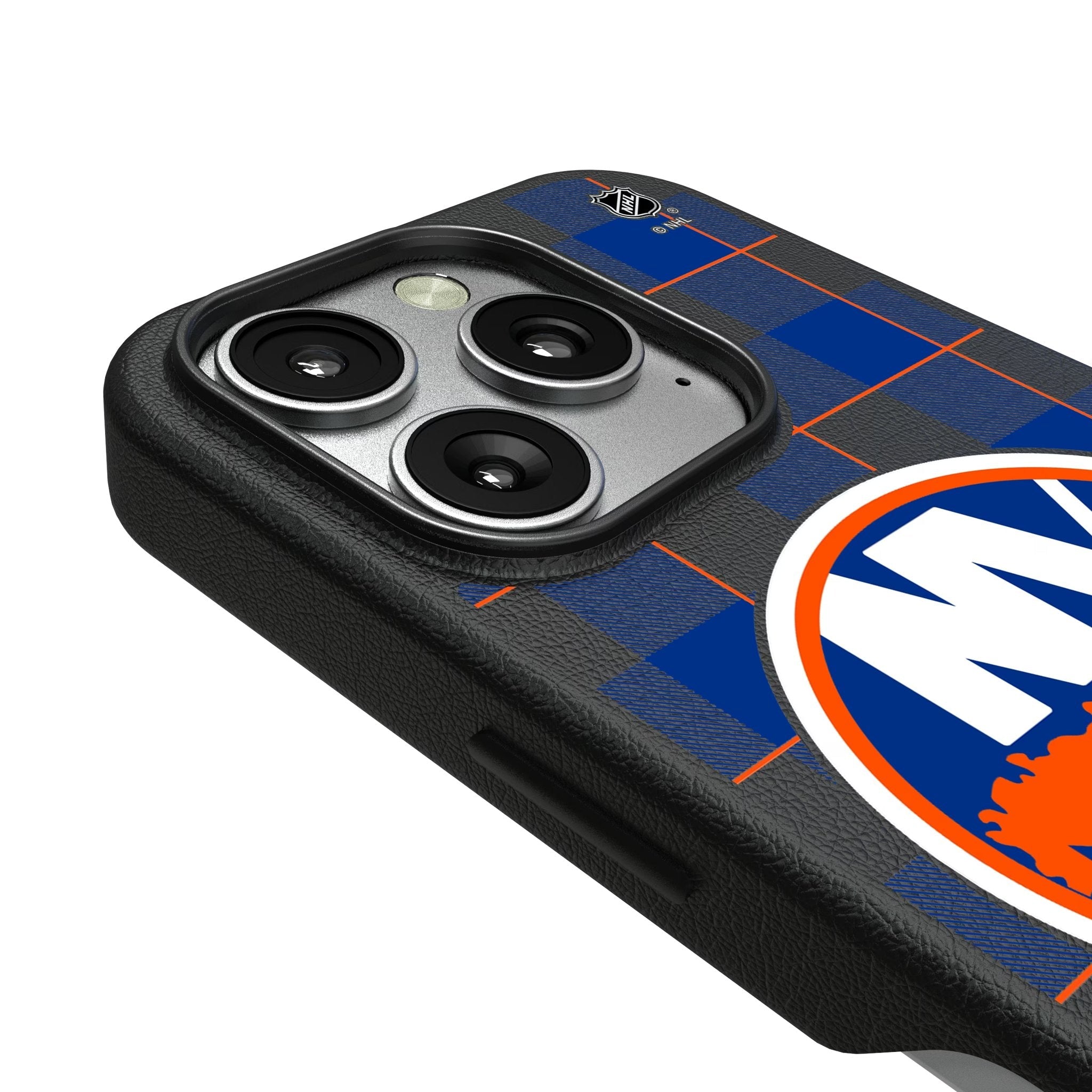 New York Islanders Plaid MagSafe Compatible Phone Case for Apple iPhone 3
