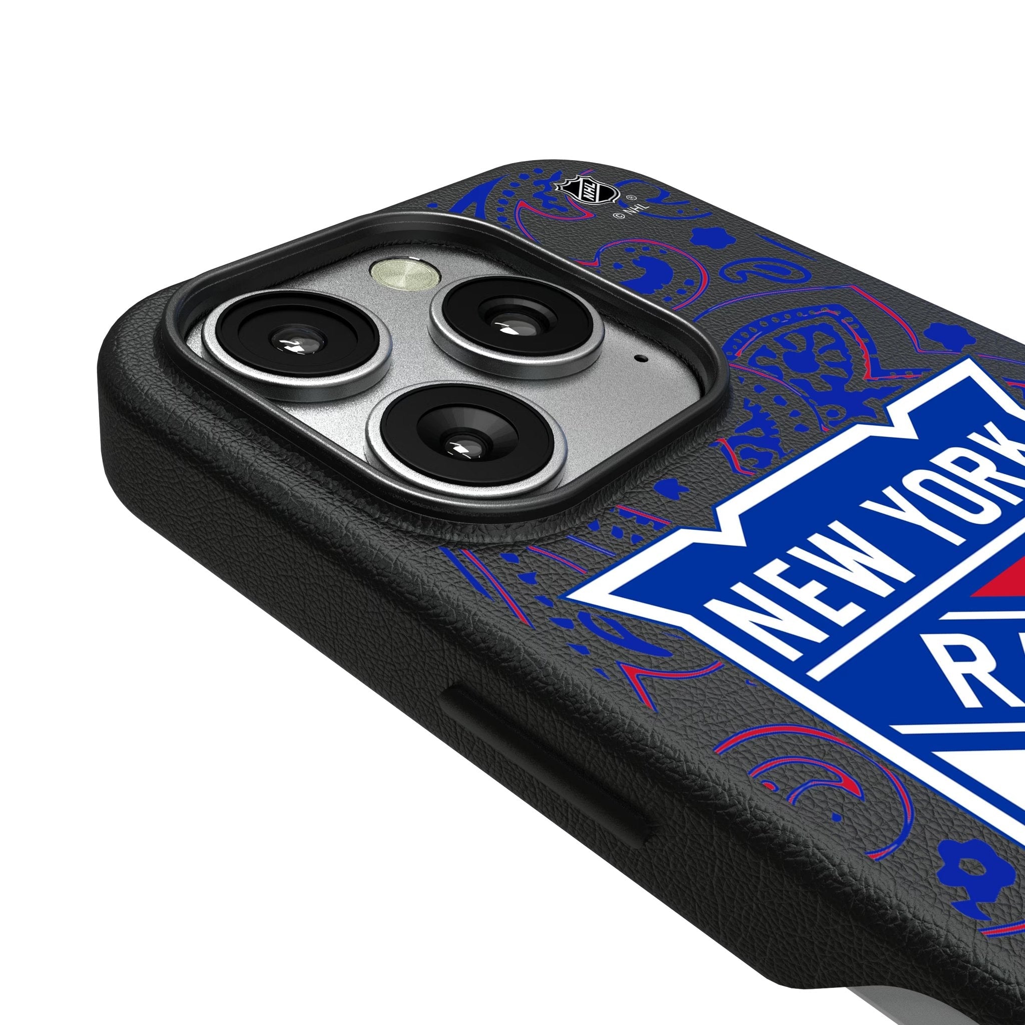 New York Rangers Paisley MagSafe Compatible Phone Case for Apple iPhone 3