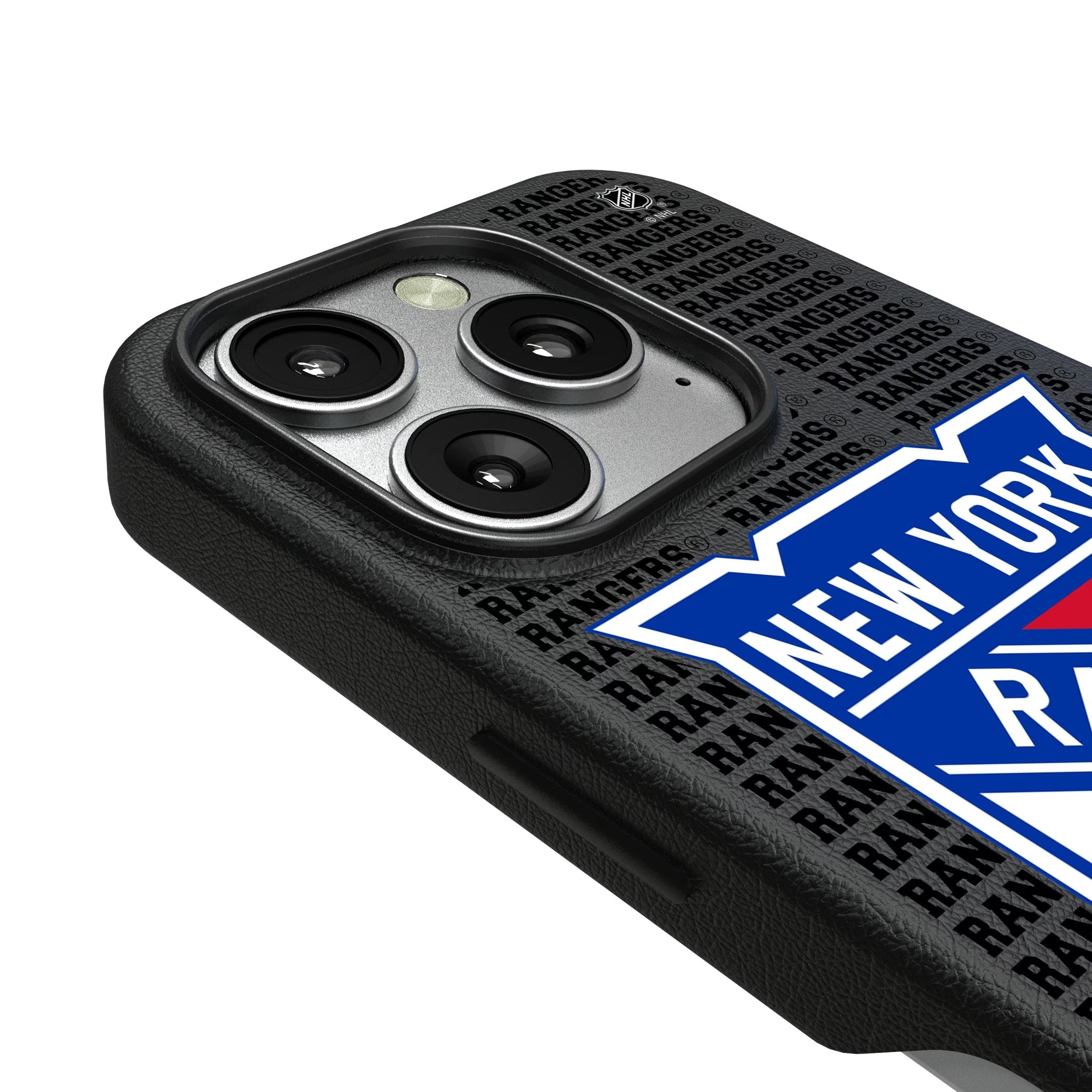 New York Rangers Text Backdrop MagSafe Compatible Phone Case for Apple iPhone 3