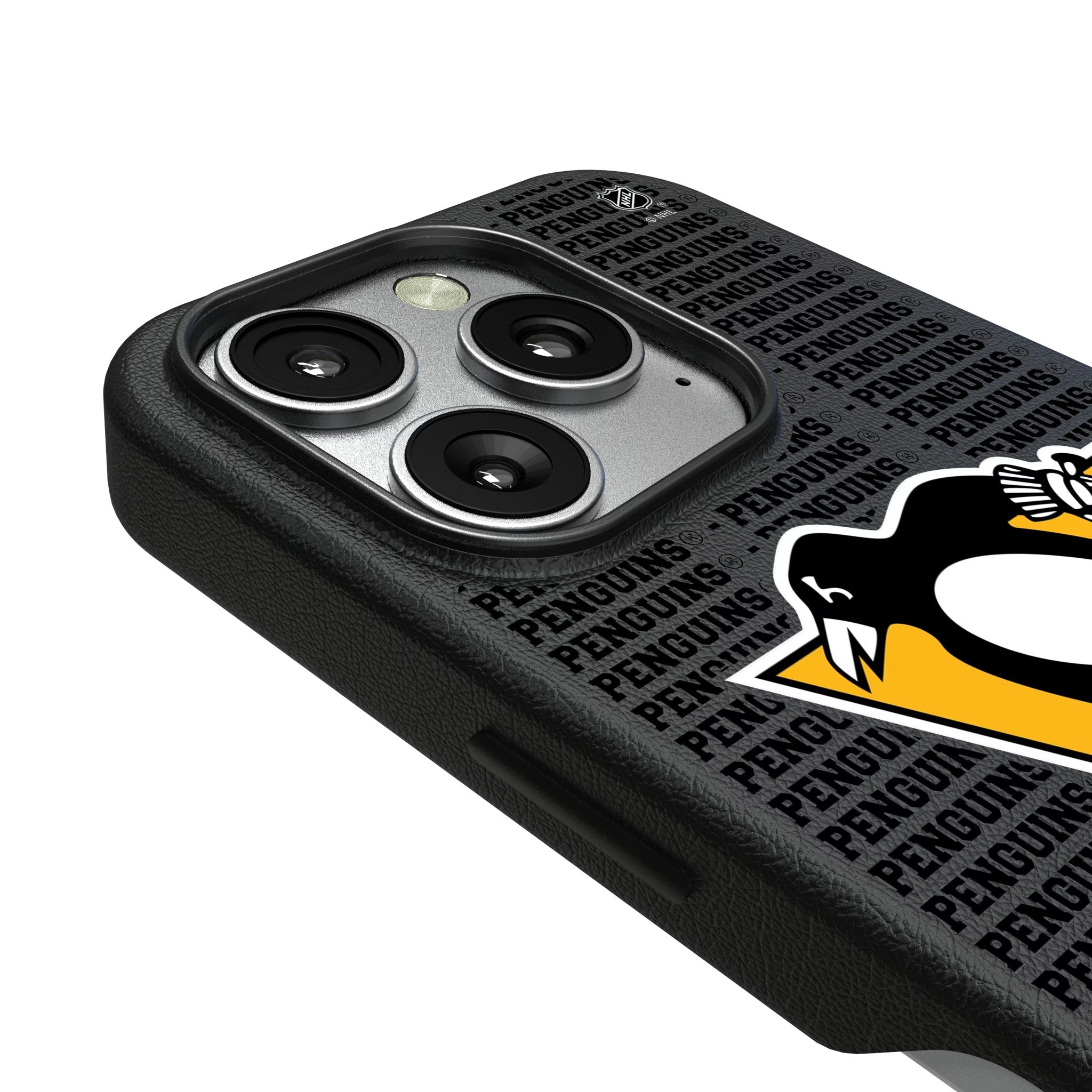 Pittsburgh Penguins Text Backdrop MagSafe Compatible Phone Case for Apple iPhone 3