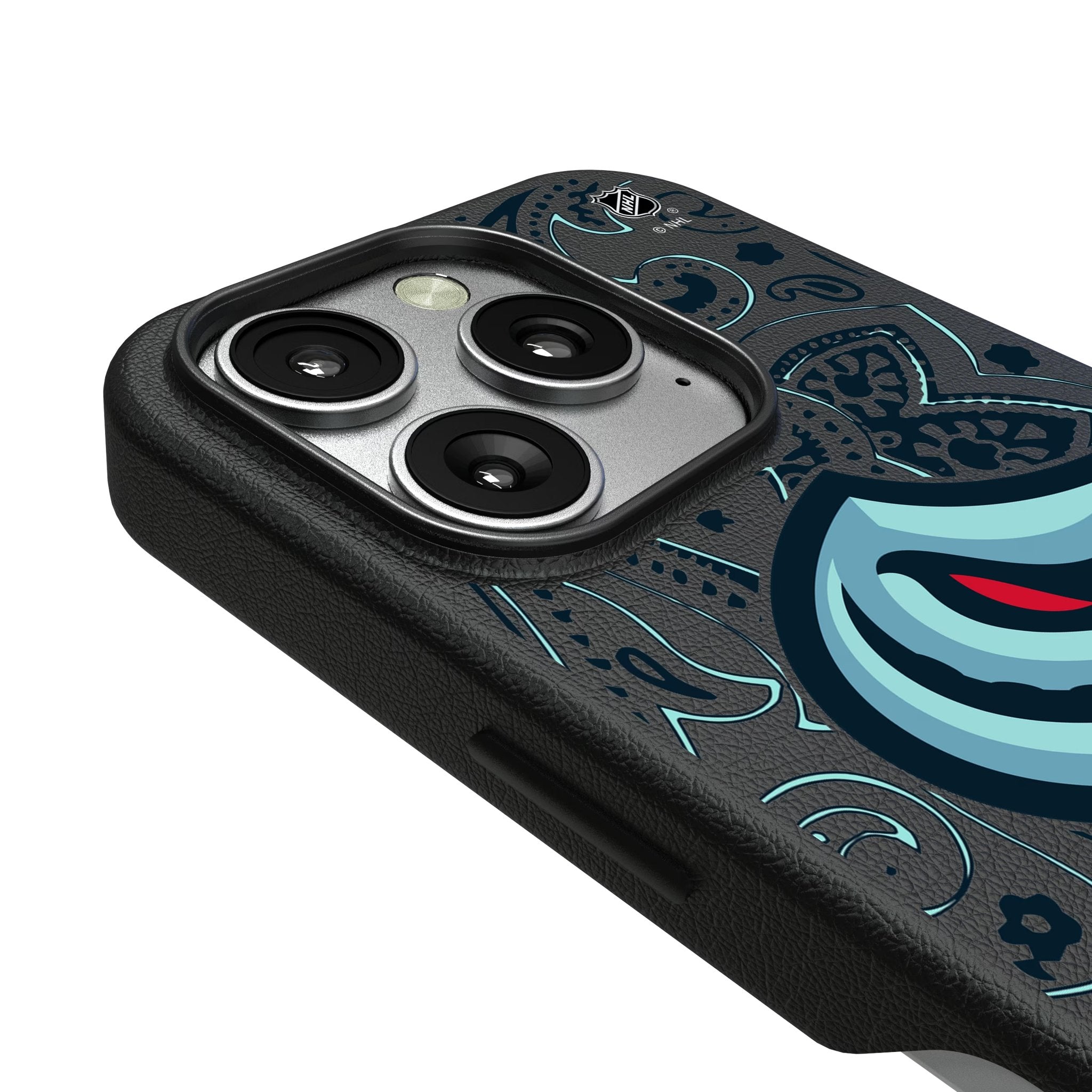 Seattle Kraken Paisley MagSafe Compatible Phone Case for Apple iPhone 3