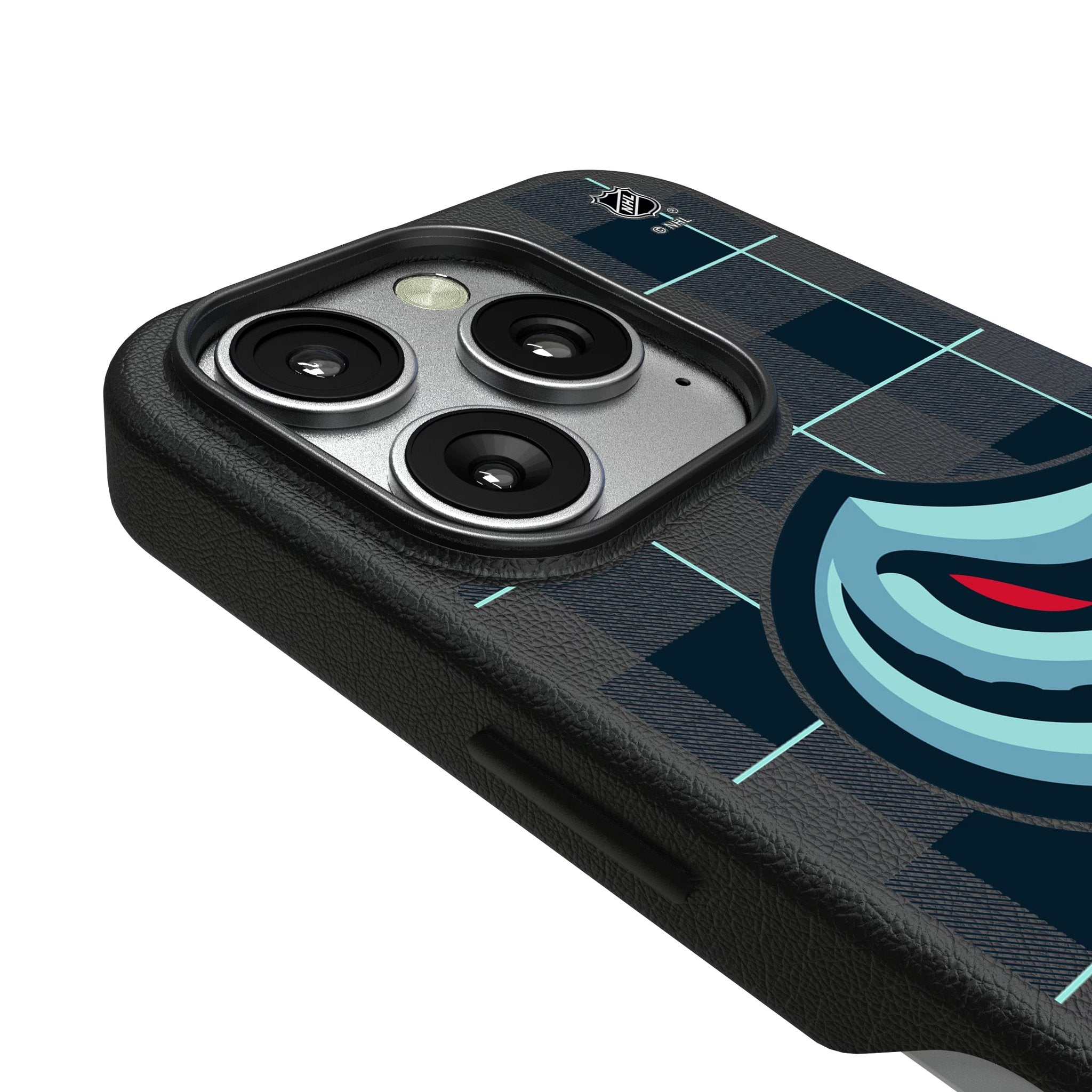 Seattle Kraken Plaid MagSafe Compatible Phone Case for Apple iPhone 3