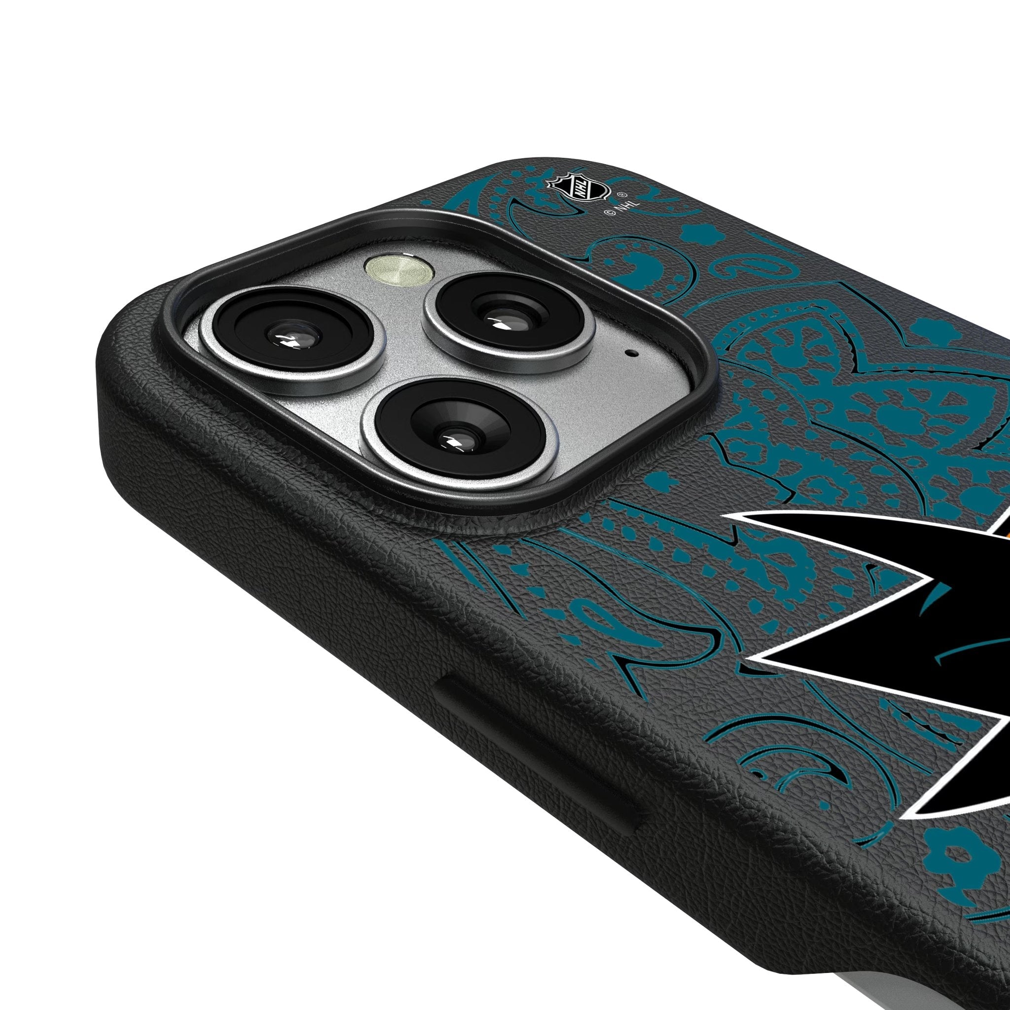 San Jose Sharks Paisley MagSafe Compatible Phone Case for Apple iPhone 3