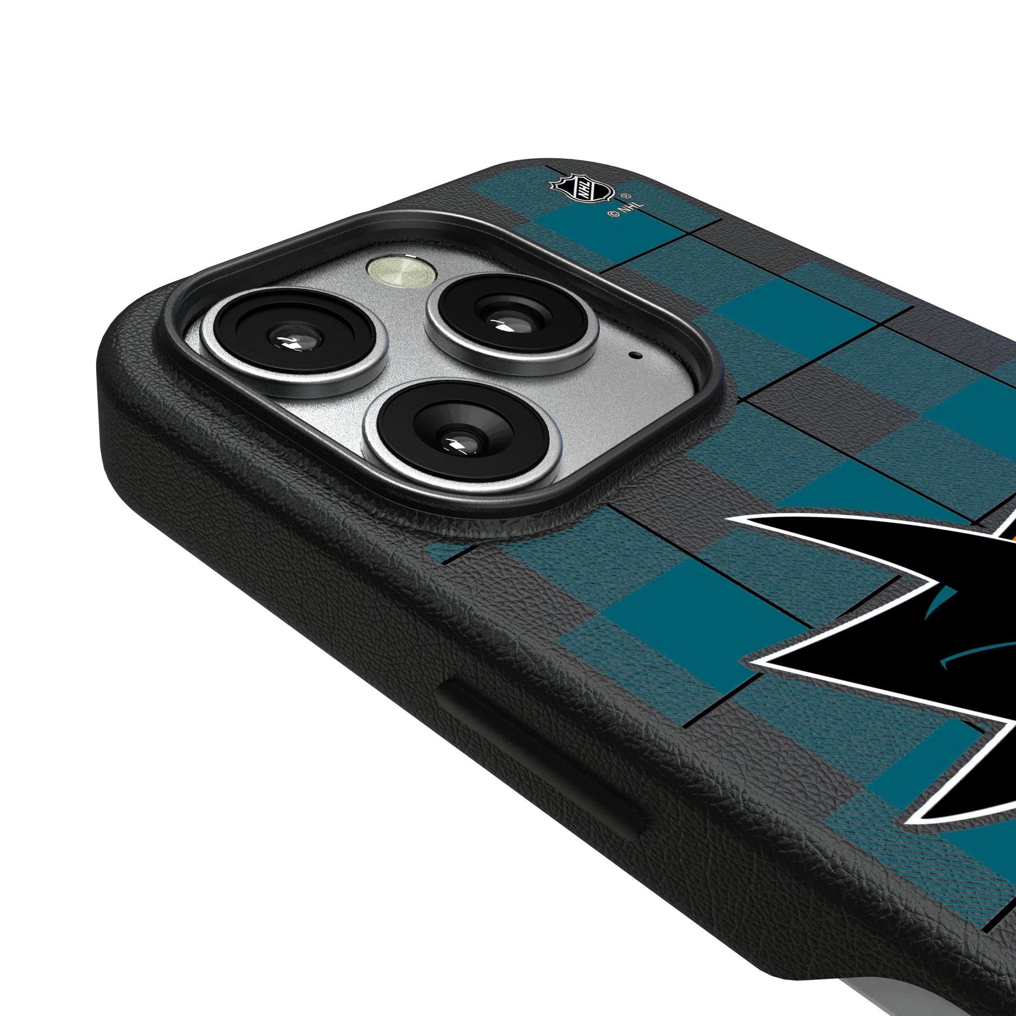 San Jose Sharks Plaid MagSafe Compatible Phone Case for Apple iPhone 3