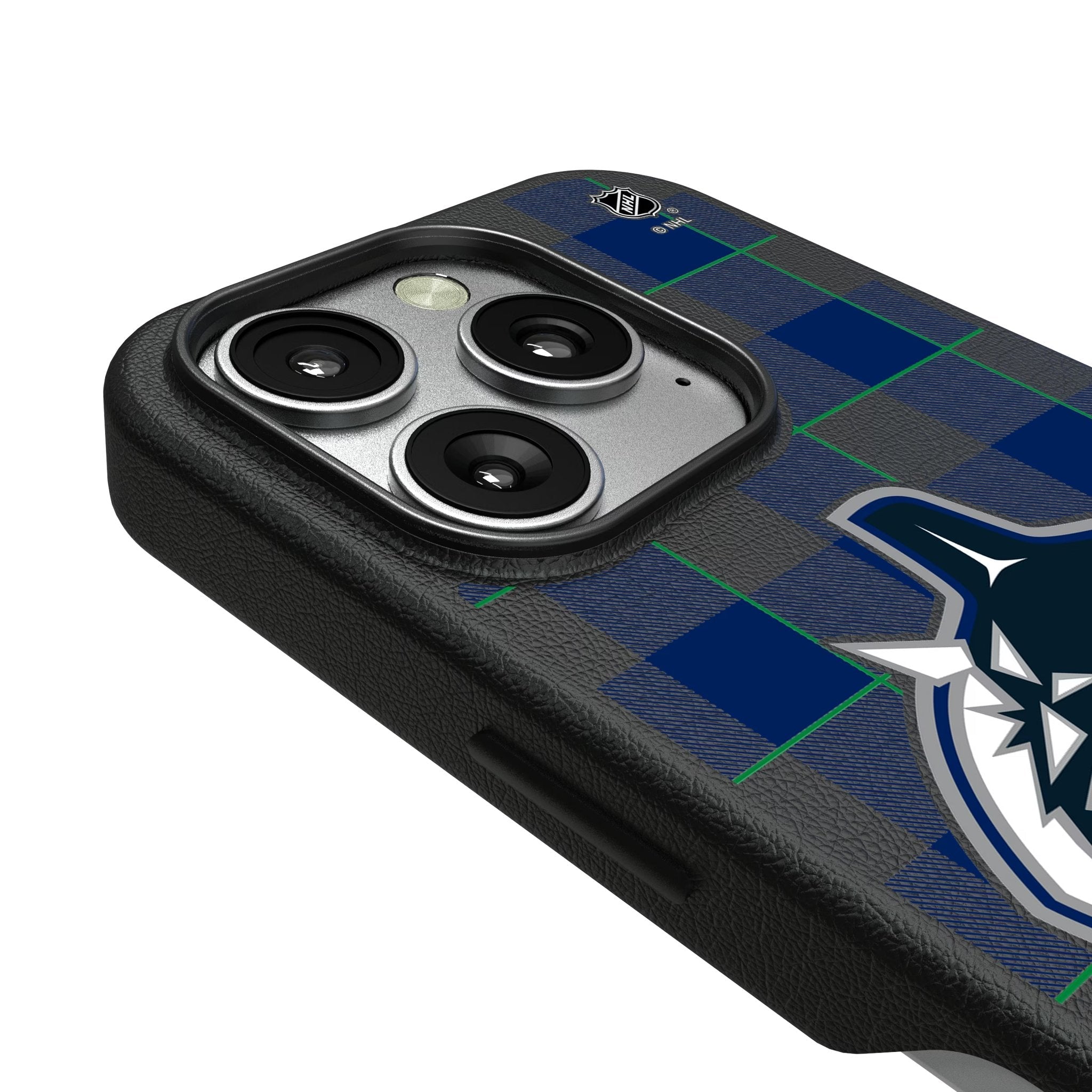 Vancouver Canucks Plaid MagSafe Compatible Phone Case for Apple iPhone 3