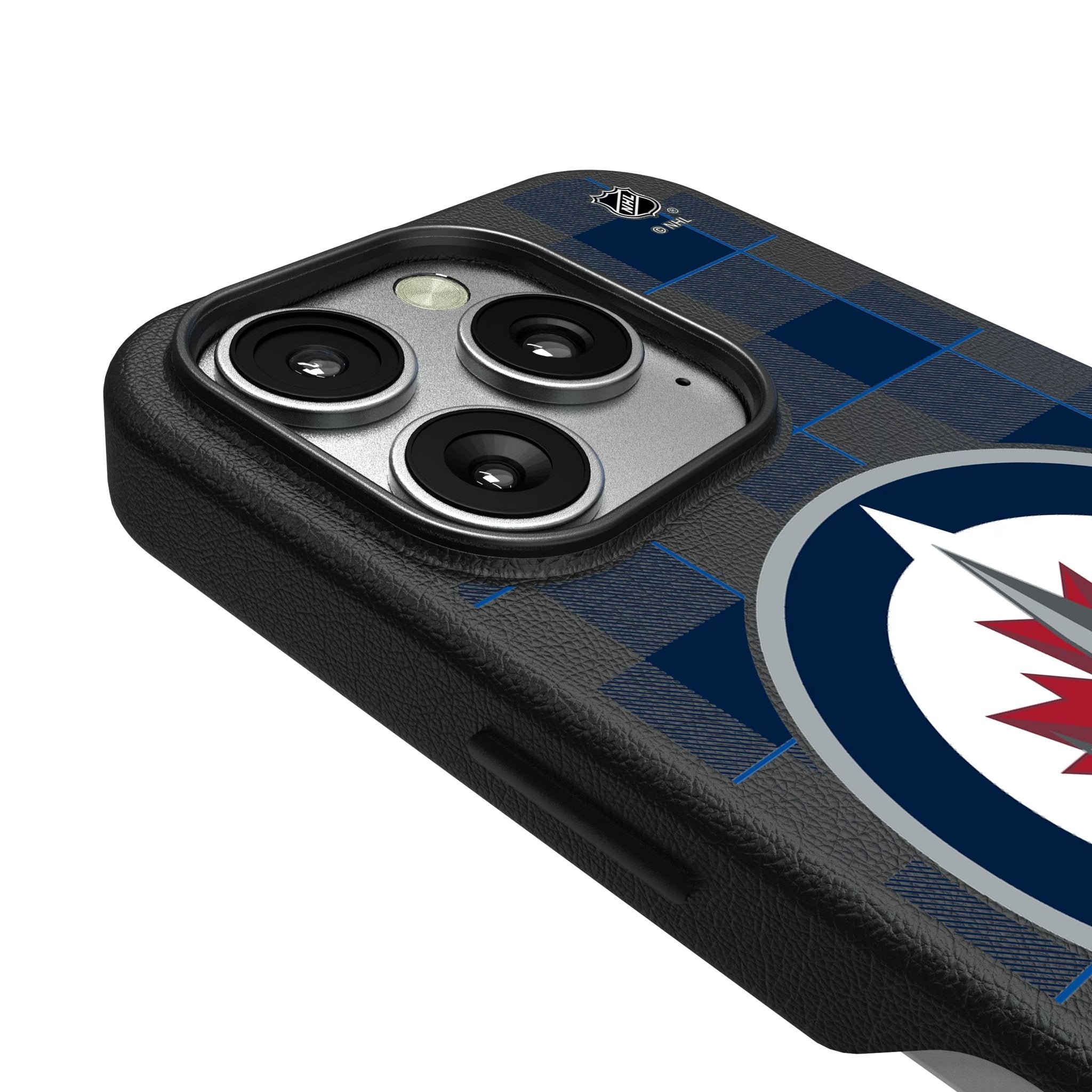 Winnipeg Jets Plaid MagSafe Compatible Phone Case for Apple iPhone 3