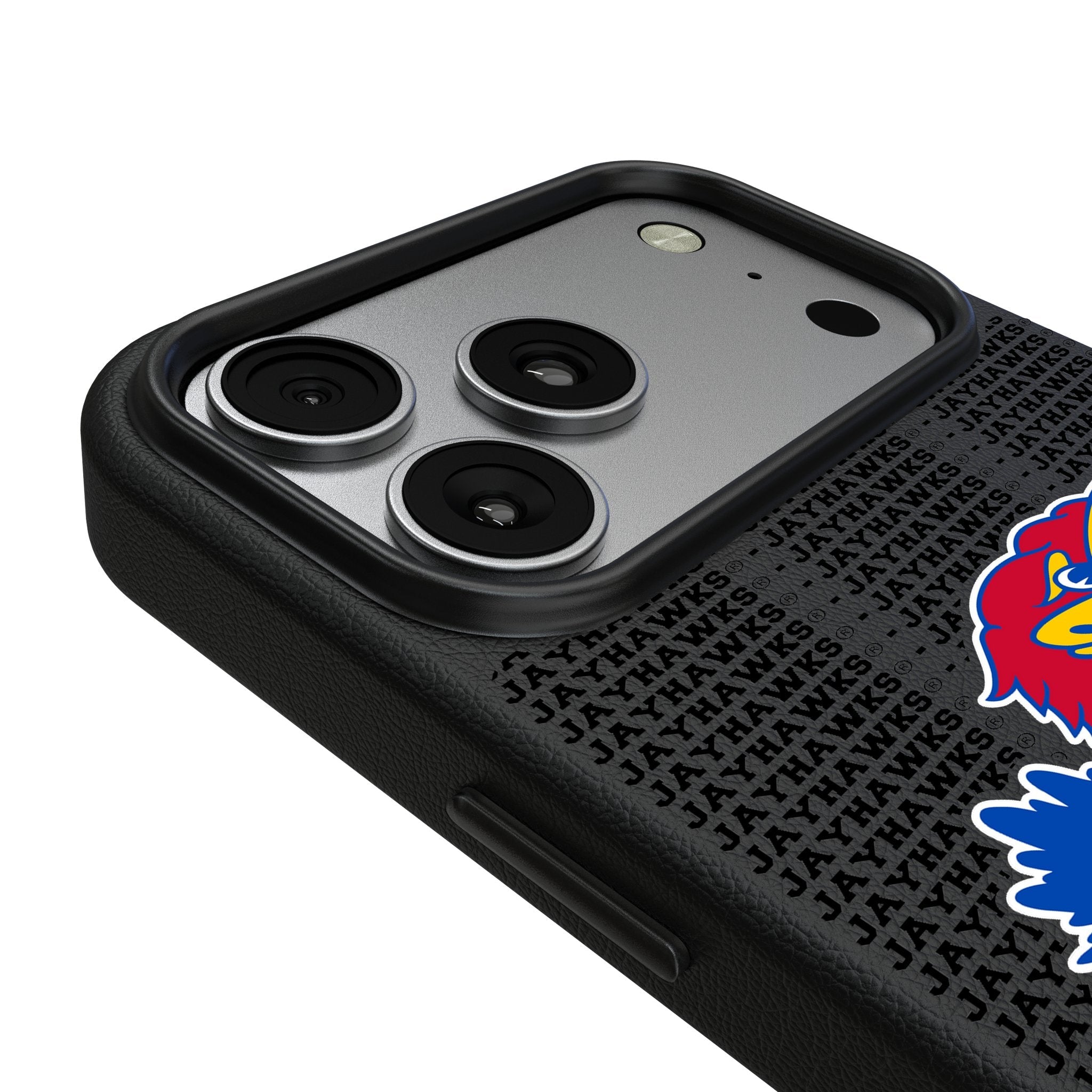 University of Kansas Jayhawks Text Backdrop MagSafe Compatible Phone Case for Apple iPhone 17 Series 3