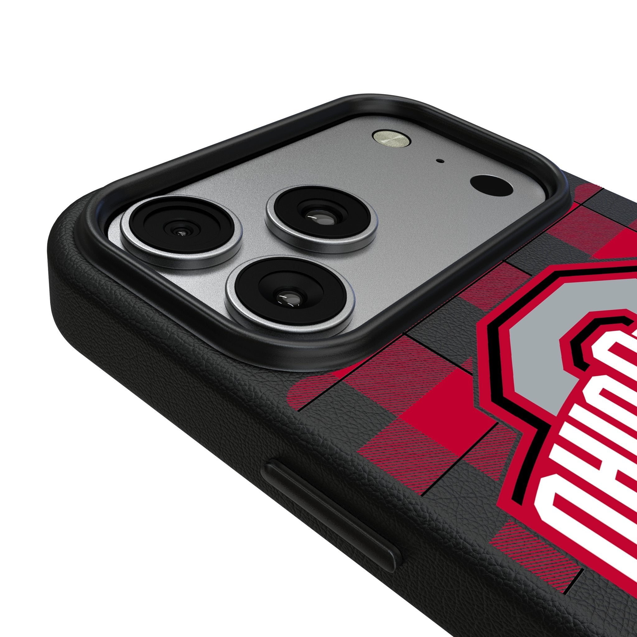 Ohio State University Buckeyes Plaid MagSafe Compatible Phone Case for Apple iPhone 17 Series 3