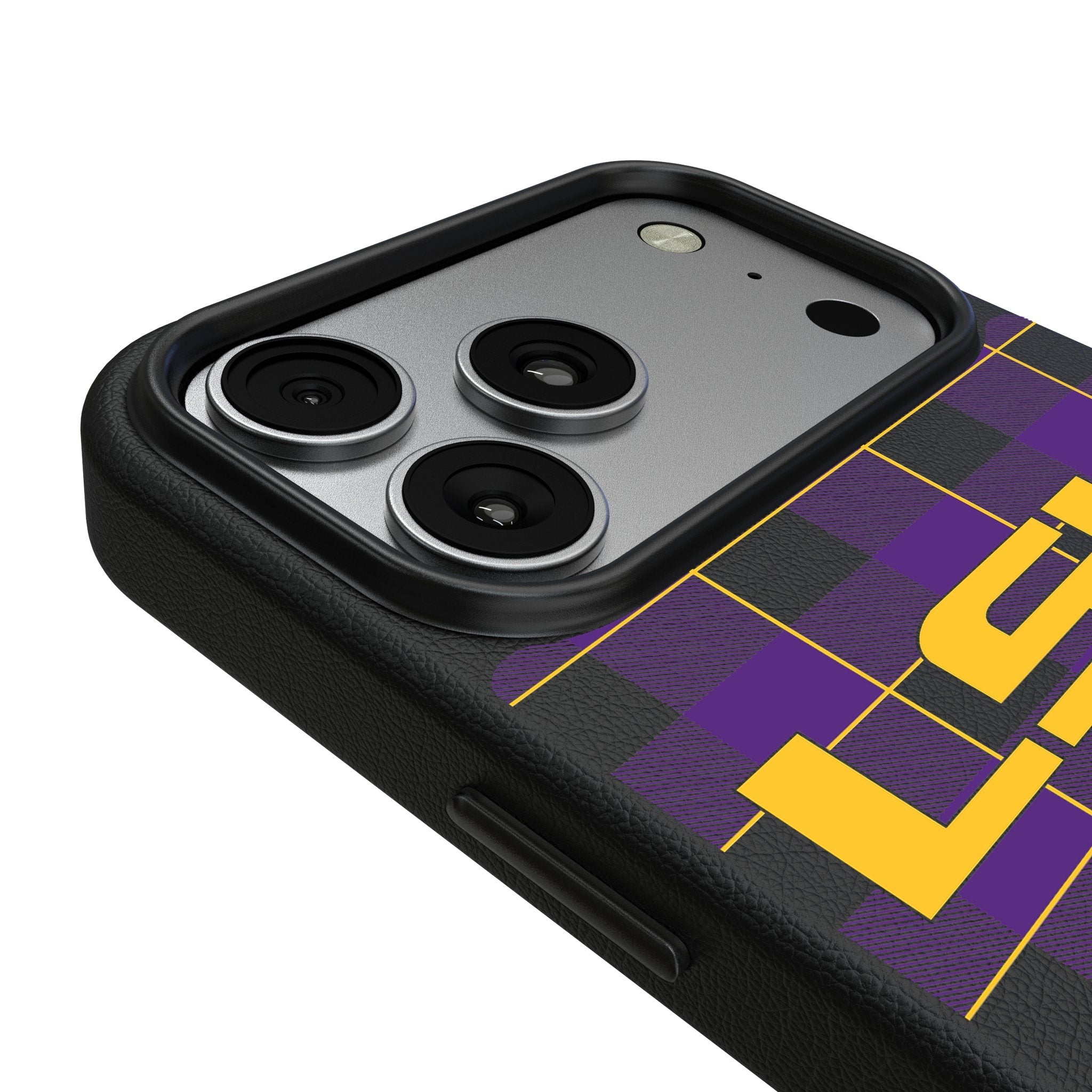 Louisiana State University Tigers Plaid MagSafe Compatible Phone Case for Apple iPhone 17 Series 3
