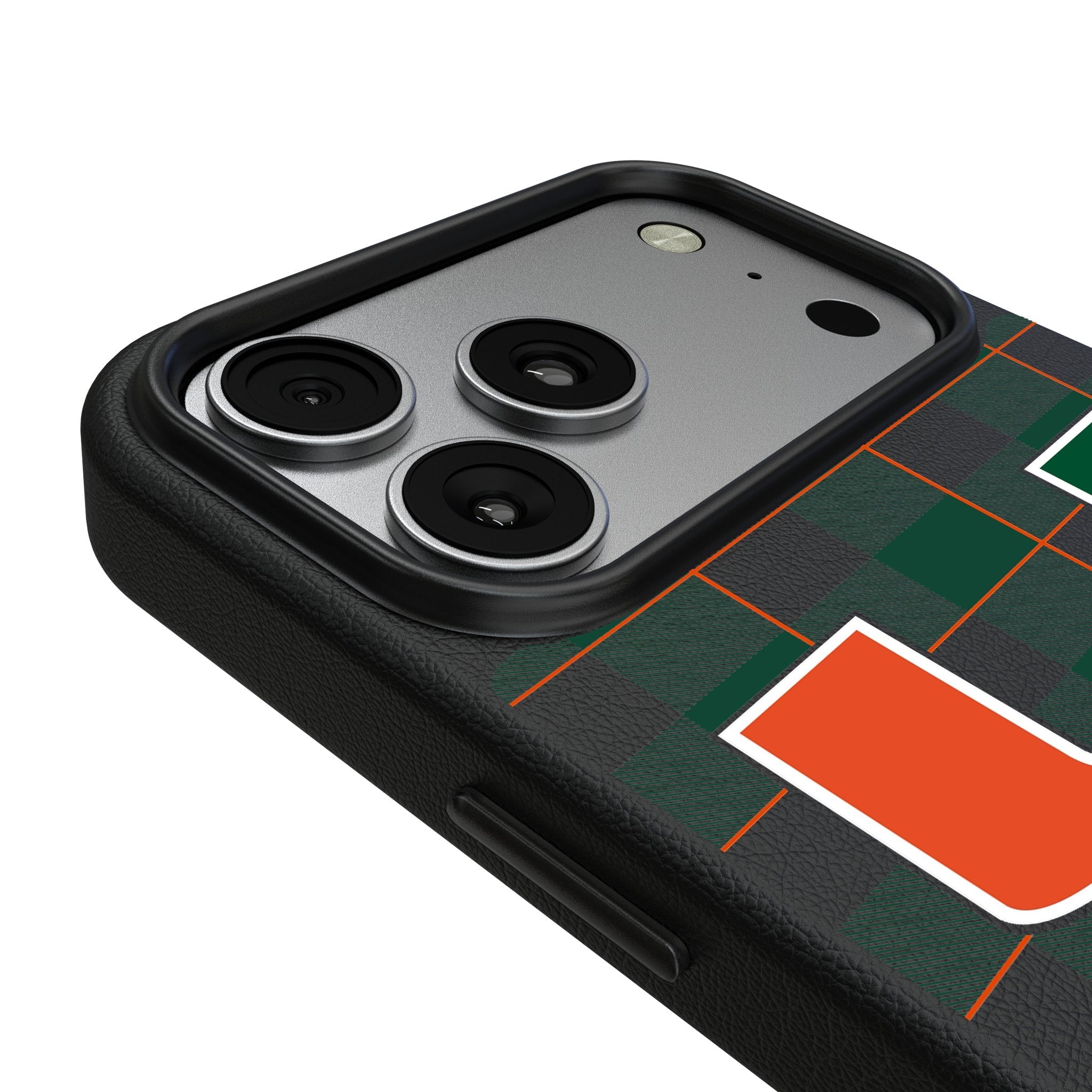 University of Miami Hurricanes Plaid MagSafe Compatible Phone Case for Apple iPhone 17 Series 3