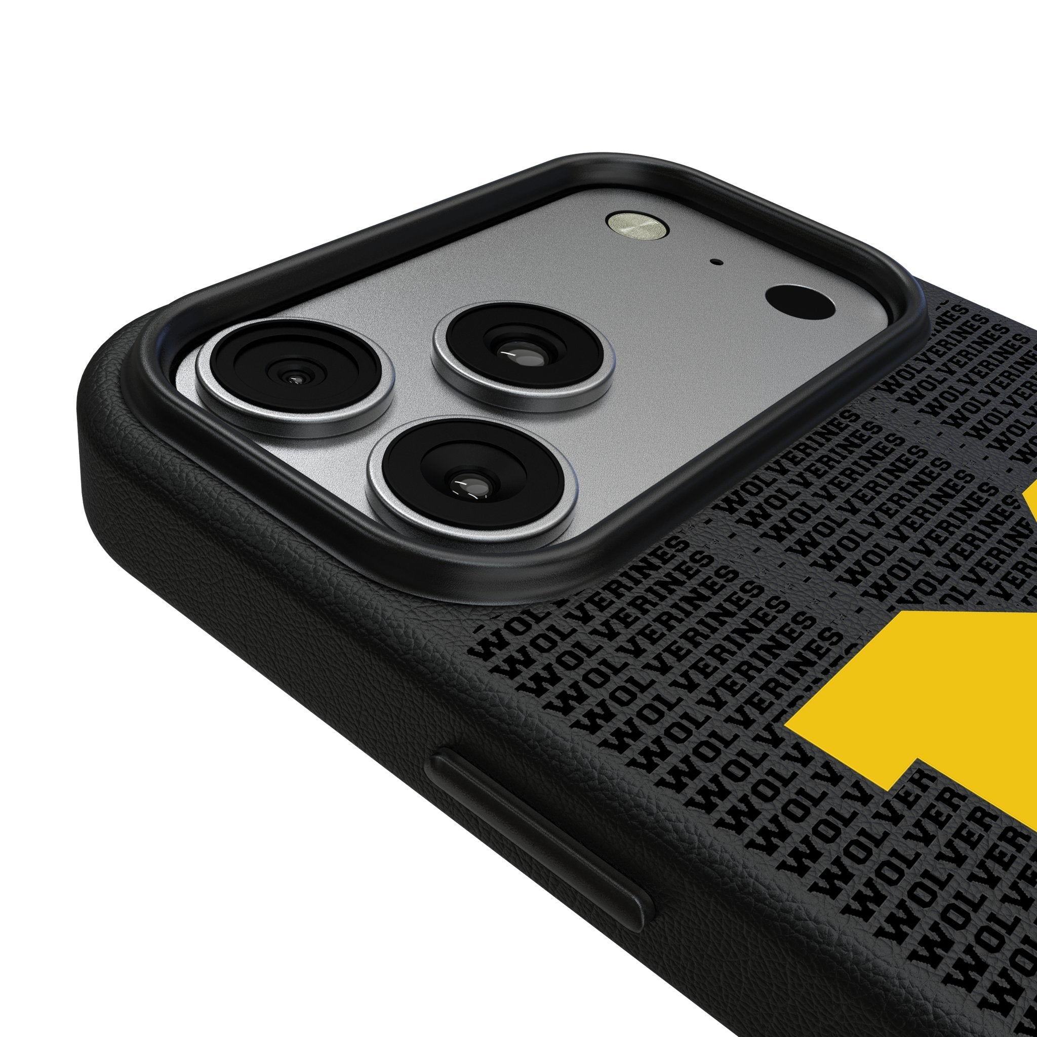 University of Michigan Wolverines Text Backdrop MagSafe Compatible Phone Case for Apple iPhone 17 Series 3