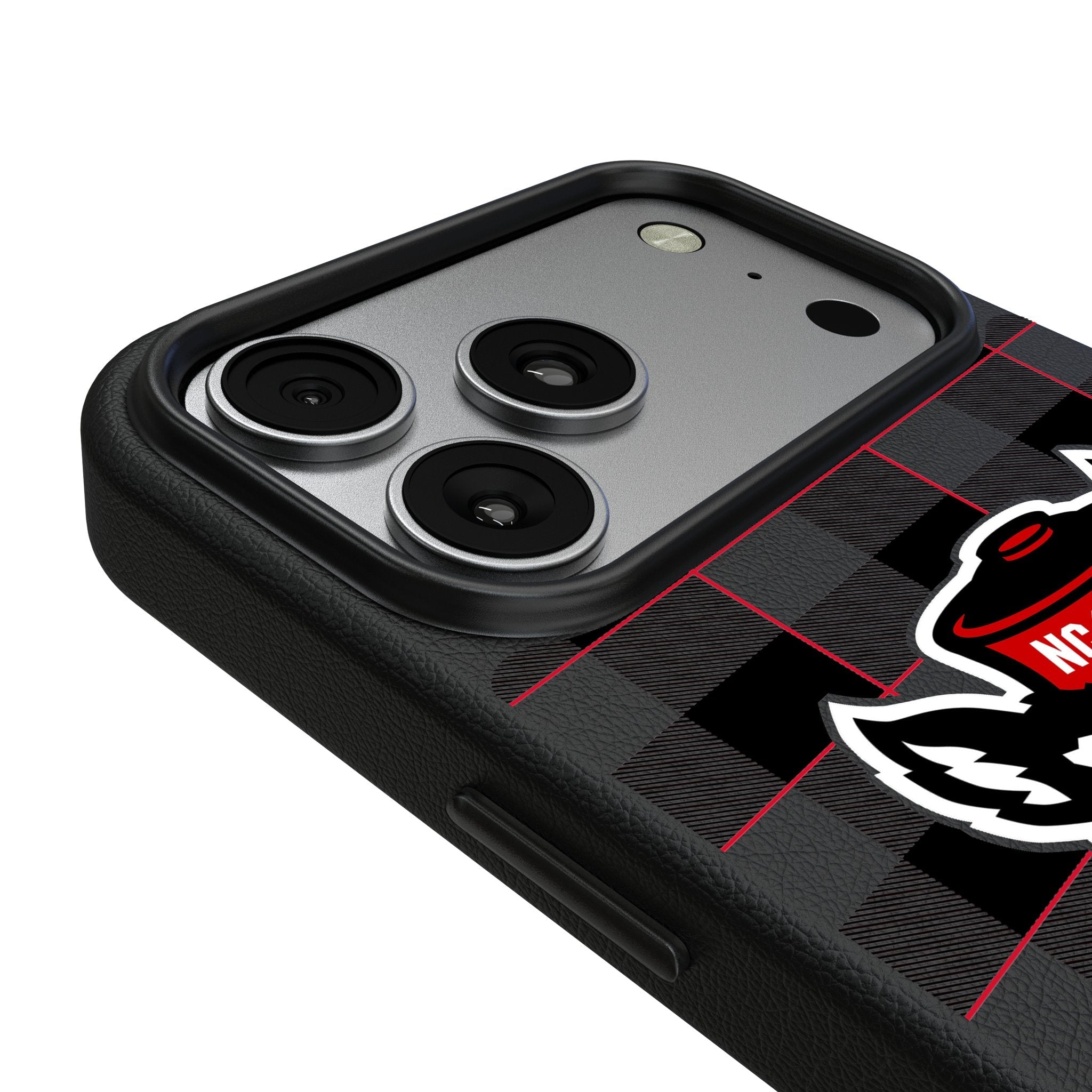 North Carolina State University Wolfpack Plaid MagSafe Compatible Phone Case for Apple iPhone 17 Series 3