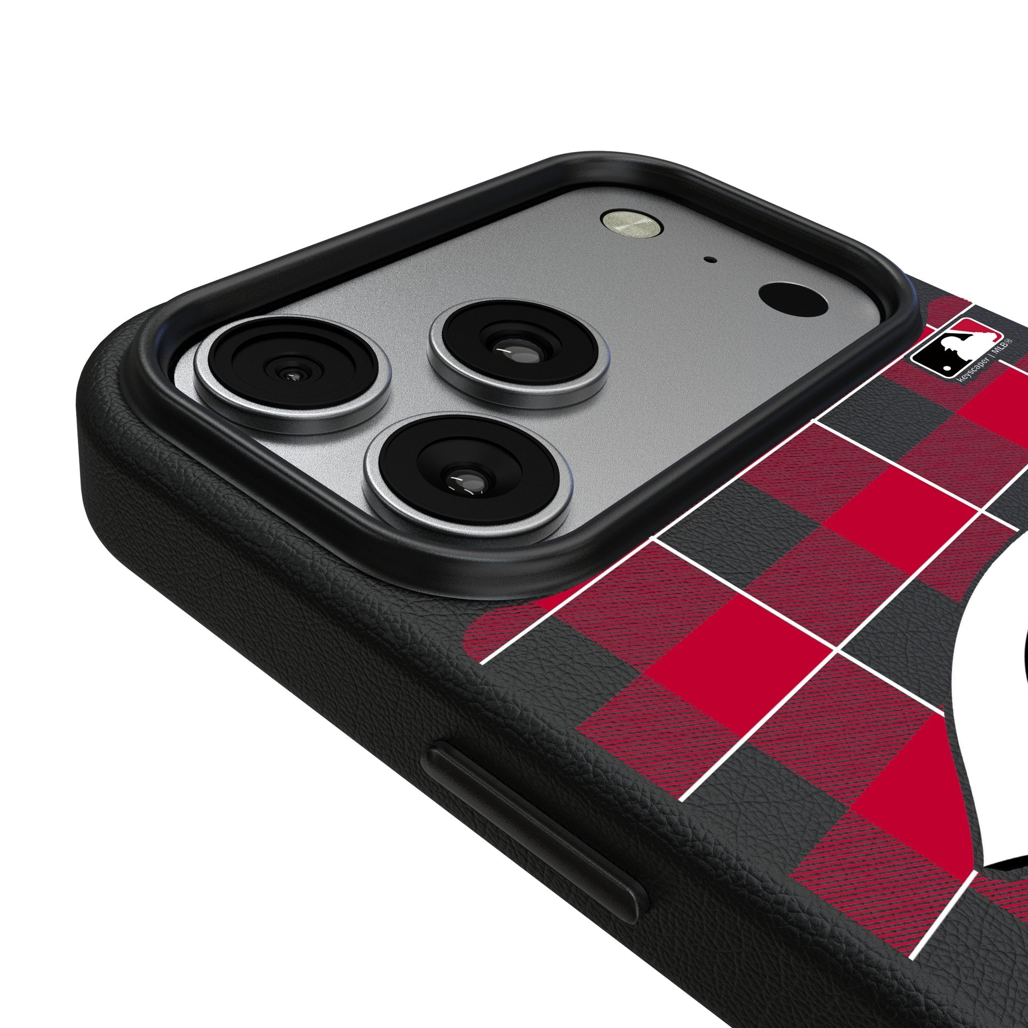 Cincinnati Reds Plaid MagSafe Compatible Phone Case for Apple iPhone 17 Series 3