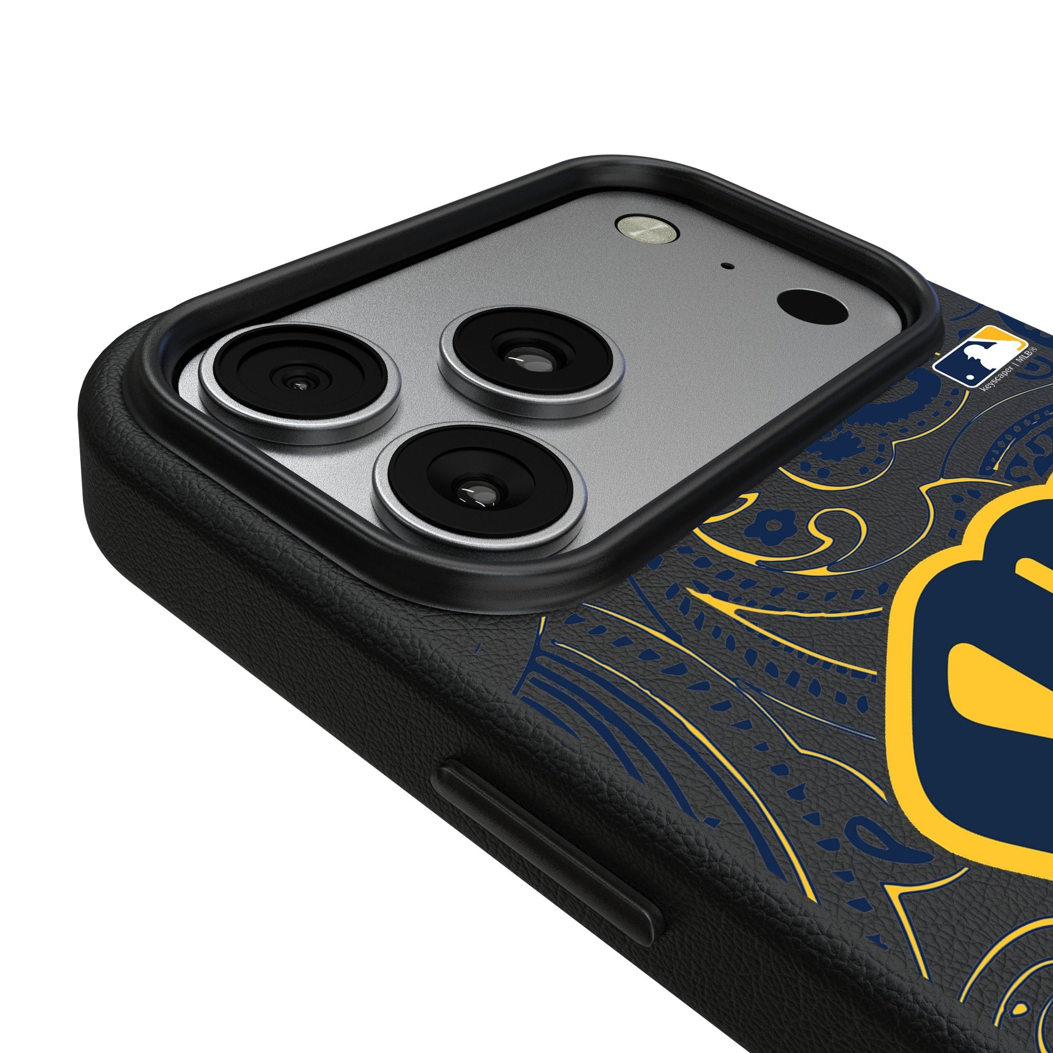 Milwaukee Brewers Paisley MagSafe Compatible Phone Case for Apple iPhone 17 Series 3