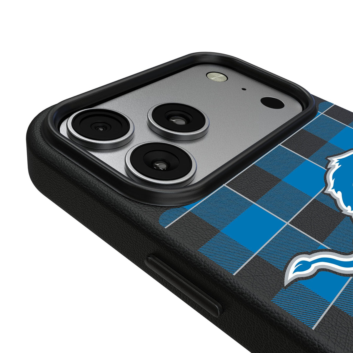 Detroit Lions Plaid MagSafe Compatible Phone Case for Apple iPhone 17 Series 3