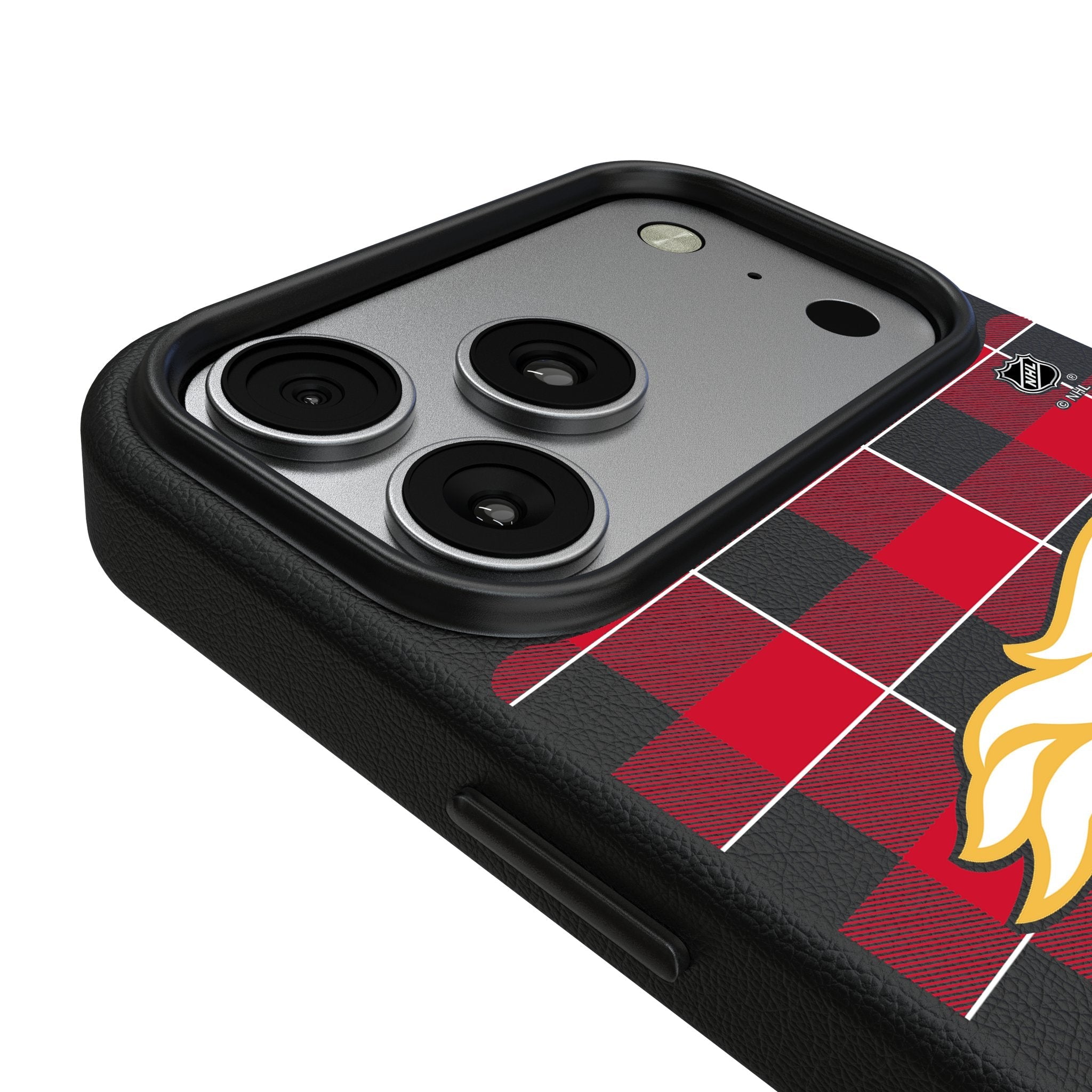 Calgary Flames Plaid MagSafe Compatible Phone Case for Apple iPhone 17 Series 3