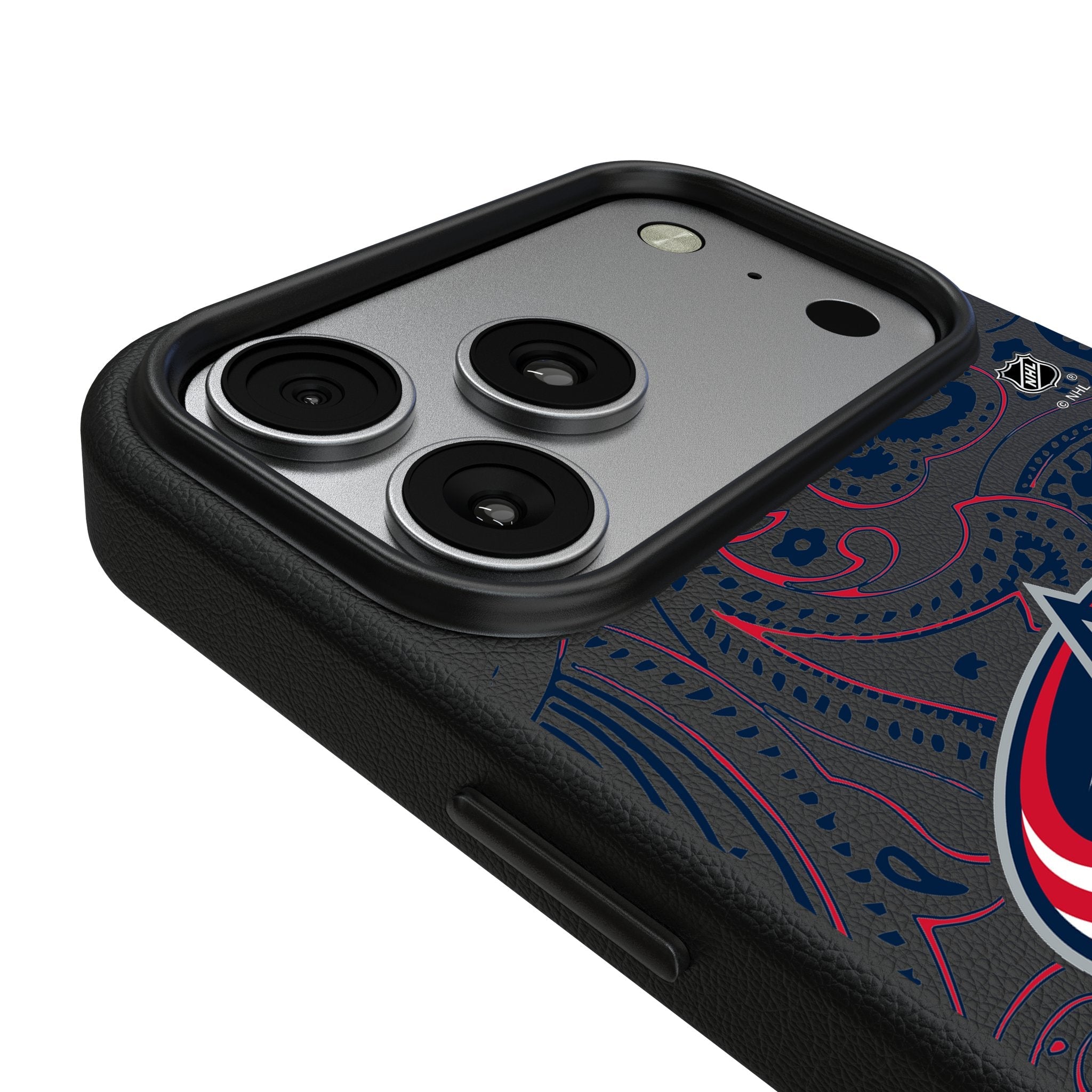 Columbus Blue Jackets Paisley MagSafe Compatible Phone Case for Apple iPhone 17 Series 3