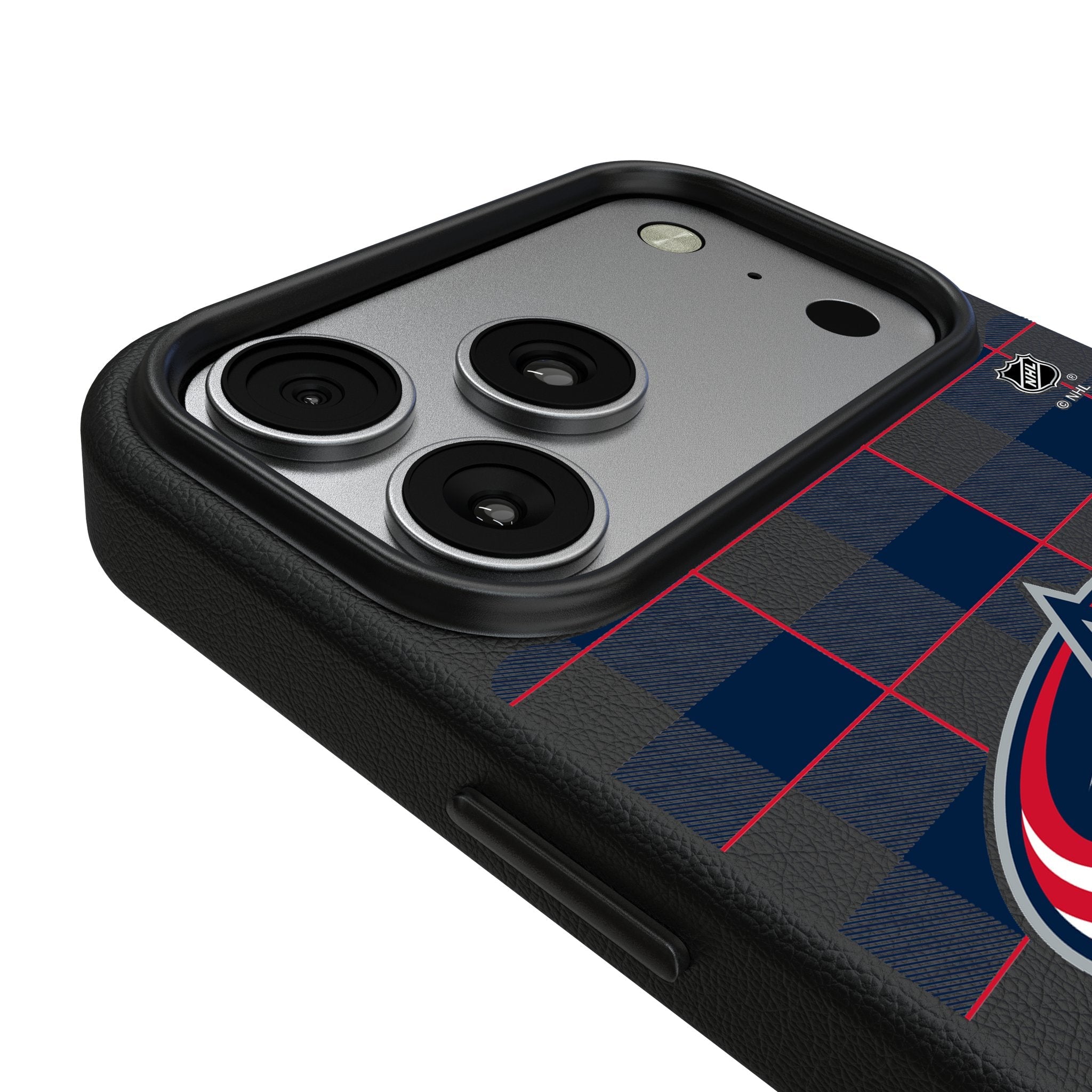 Columbus Blue Jackets Plaid MagSafe Compatible Phone Case for Apple iPhone 17 Series 3