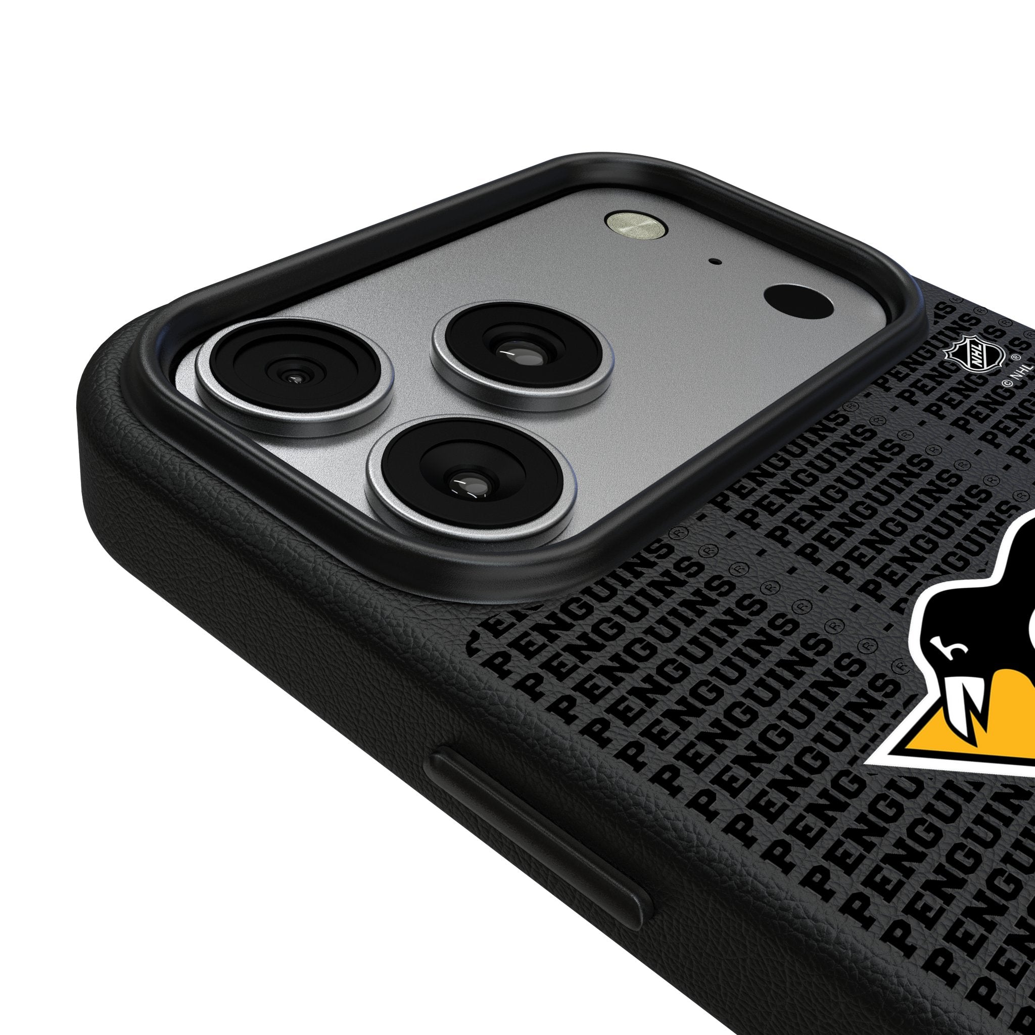Pittsburgh Penguins Text Backdrop MagSafe Compatible Phone Case for Apple iPhone 17 Series 3