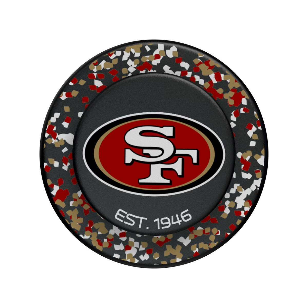 San Francisco 49ers Confetti PopSockets Magnetic Phone Grip and Stand 3
