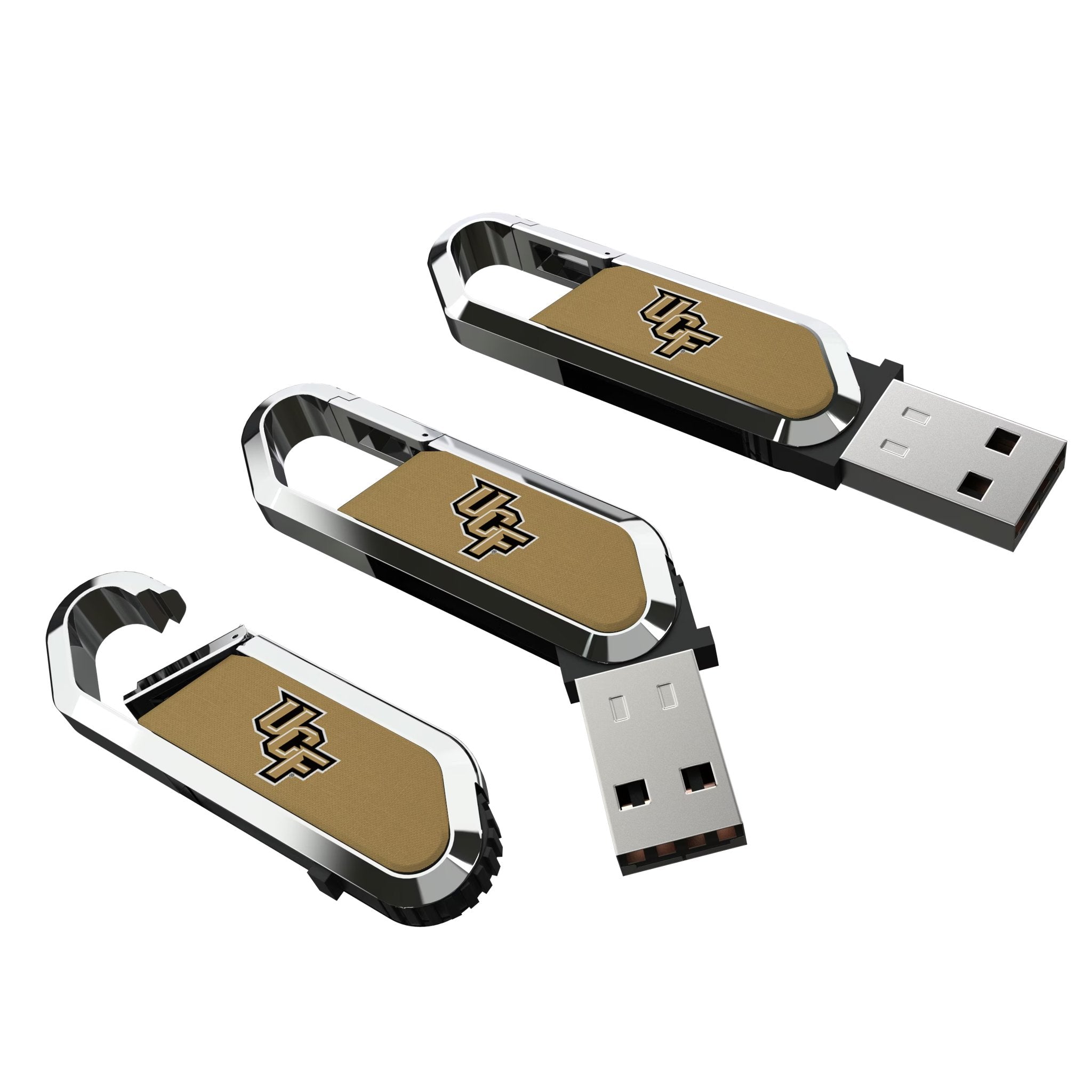 University of Central Florida Golden Knights Solid USB 64GB Clip Style Flash Drive 3