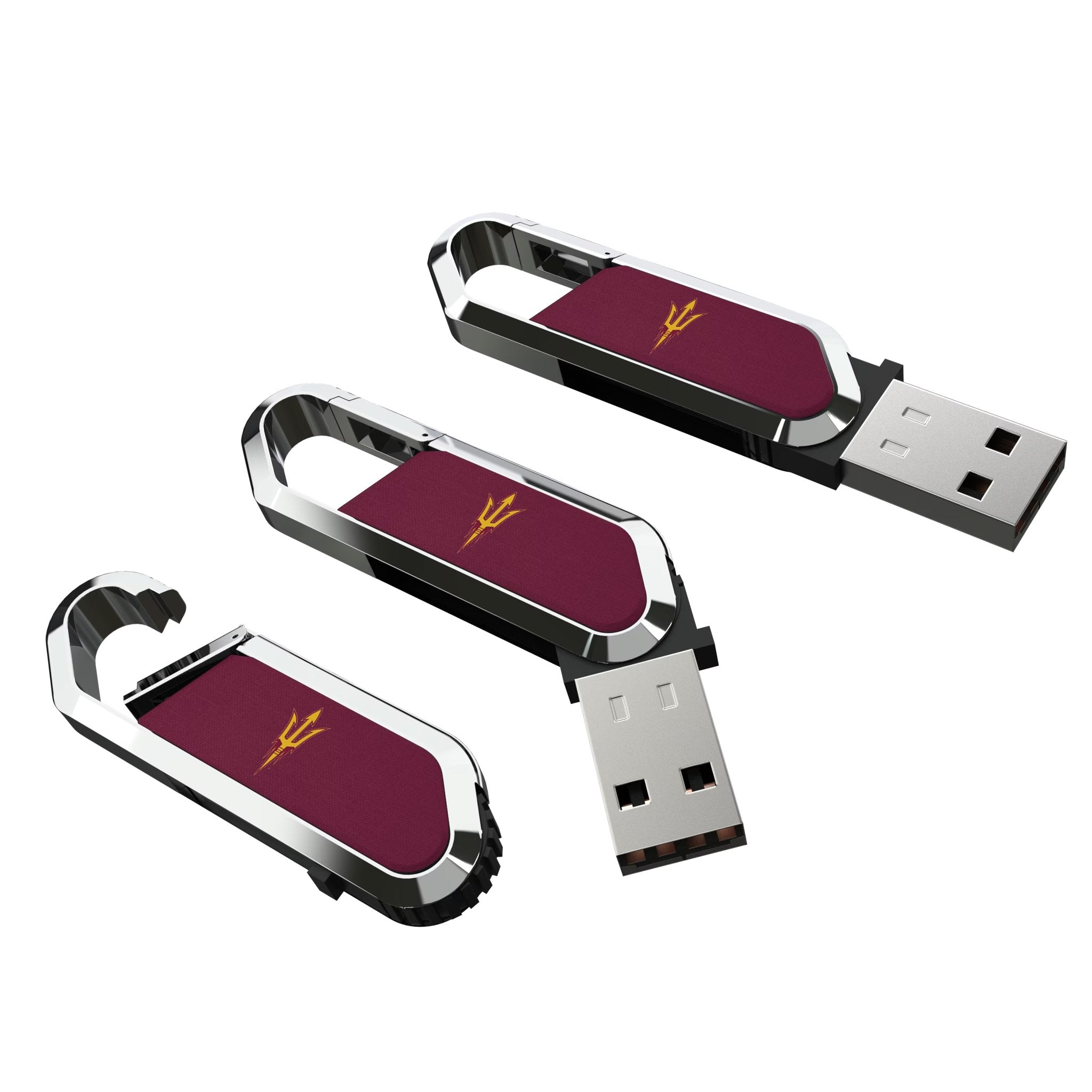 Arizona State University Sun Devils Solid USB 64GB Clip Style Flash Drive 3