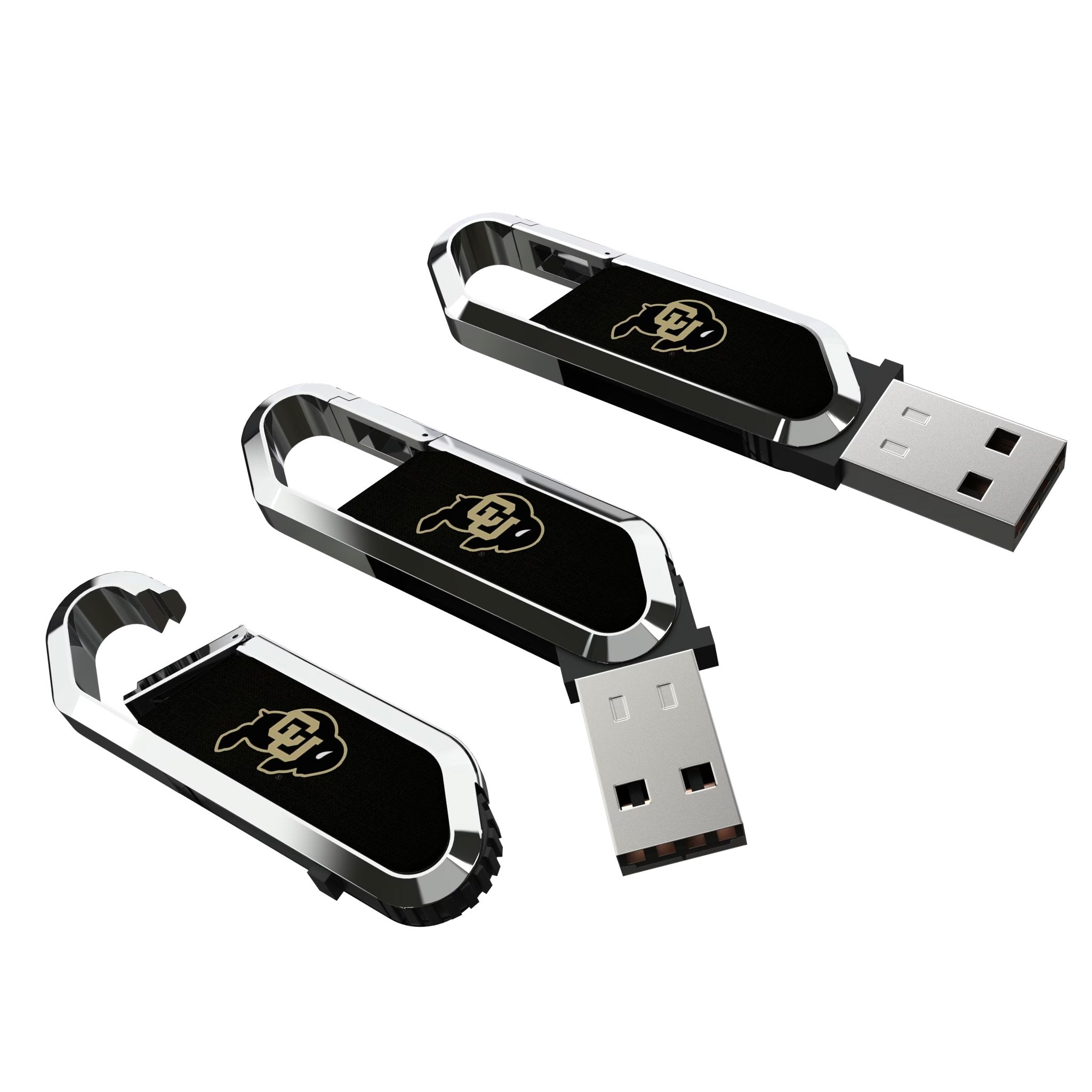 University of Colorado Buffaloes Solid USB 64GB Clip Style Flash Drive 3