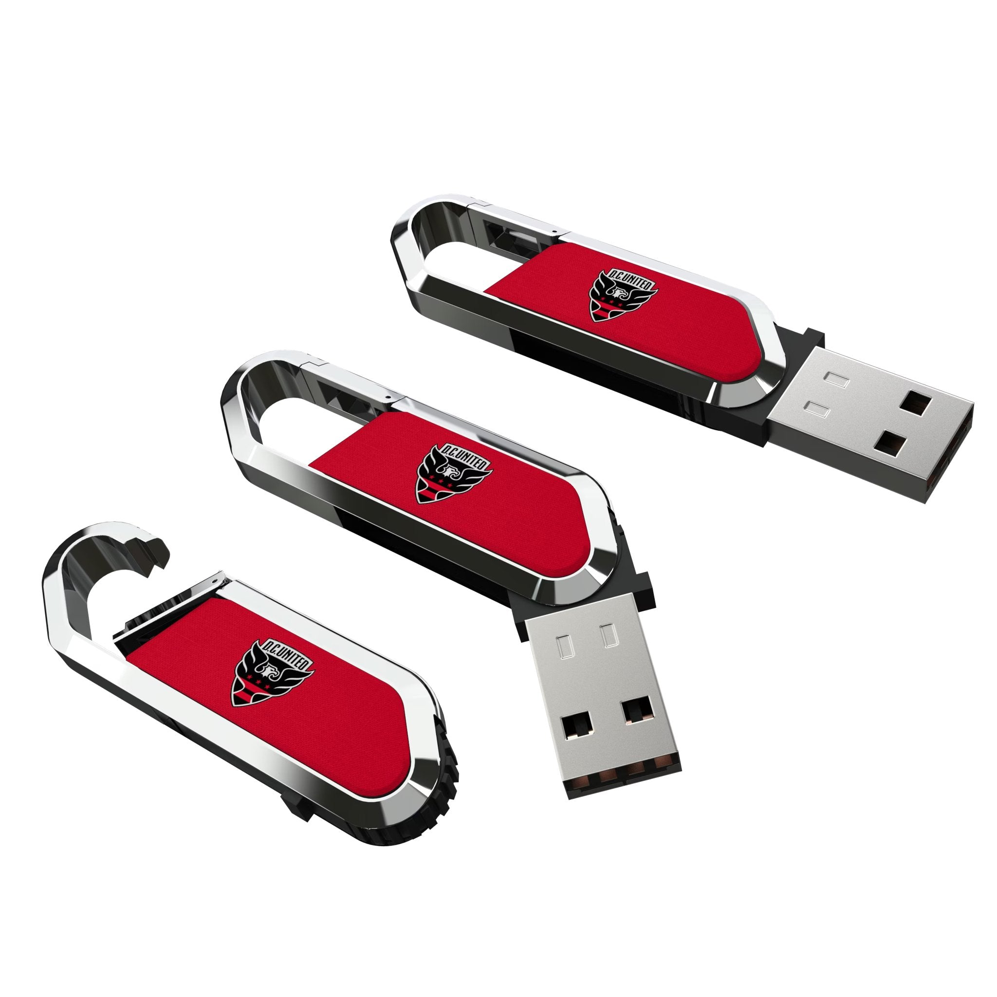 DC United Solid USB 64GB Clip Style Flash Drive