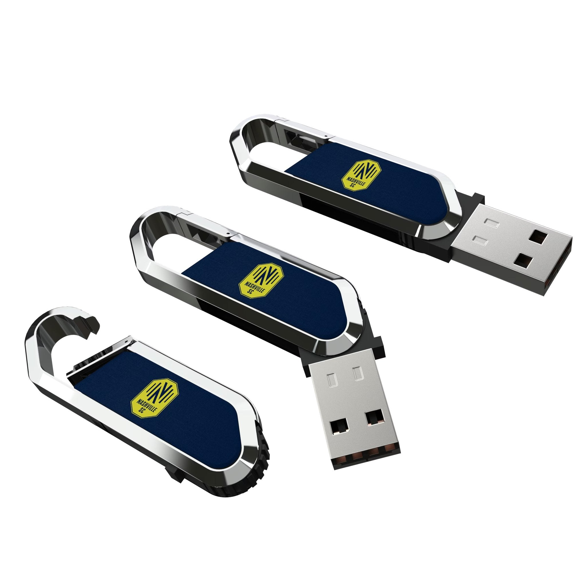 Nashville SC Solid USB 64GB Clip Style Flash Drive 2