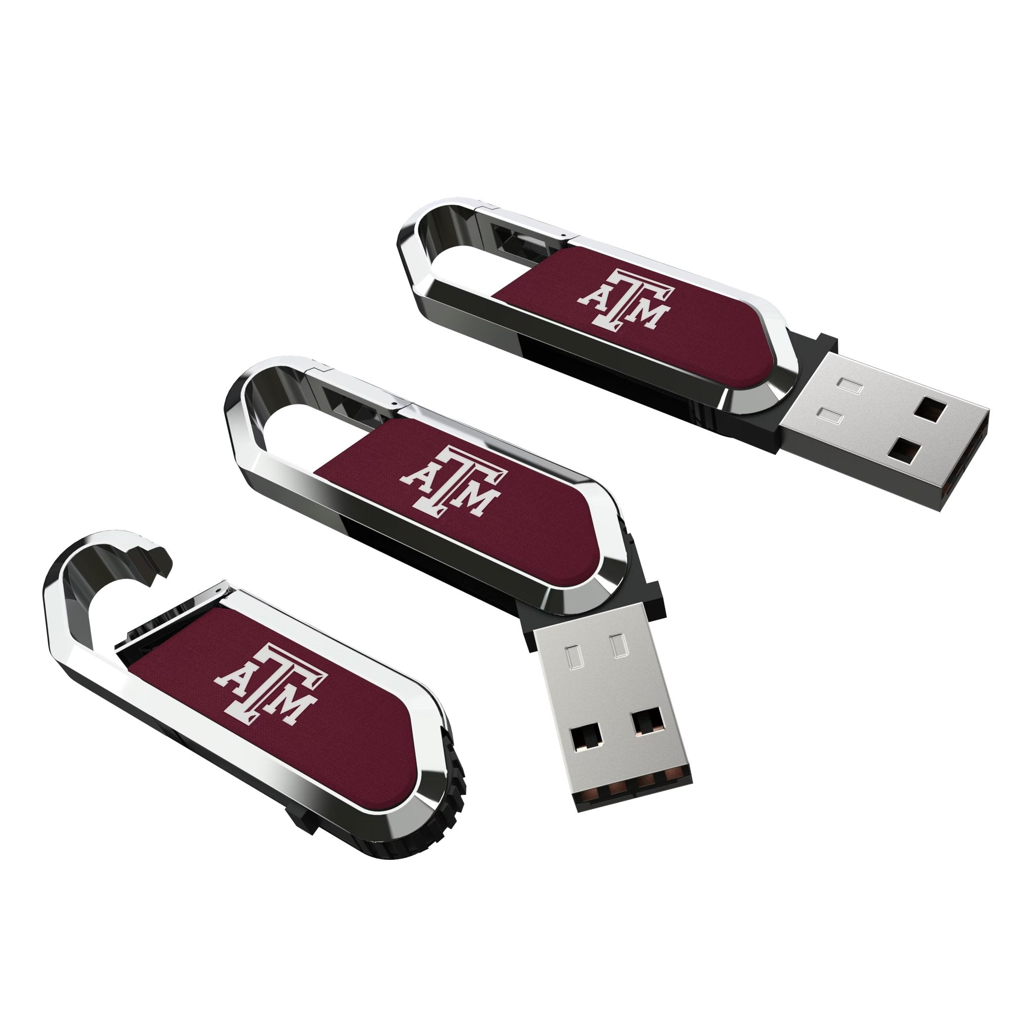 Texas A&M University Aggies Solid USB 64GB Clip Style Flash Drive 3